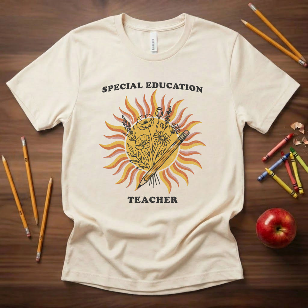 Special Education Teacher Sun Shirt | Retro SPED Sunshine Tee | Bella Canvas 3001
