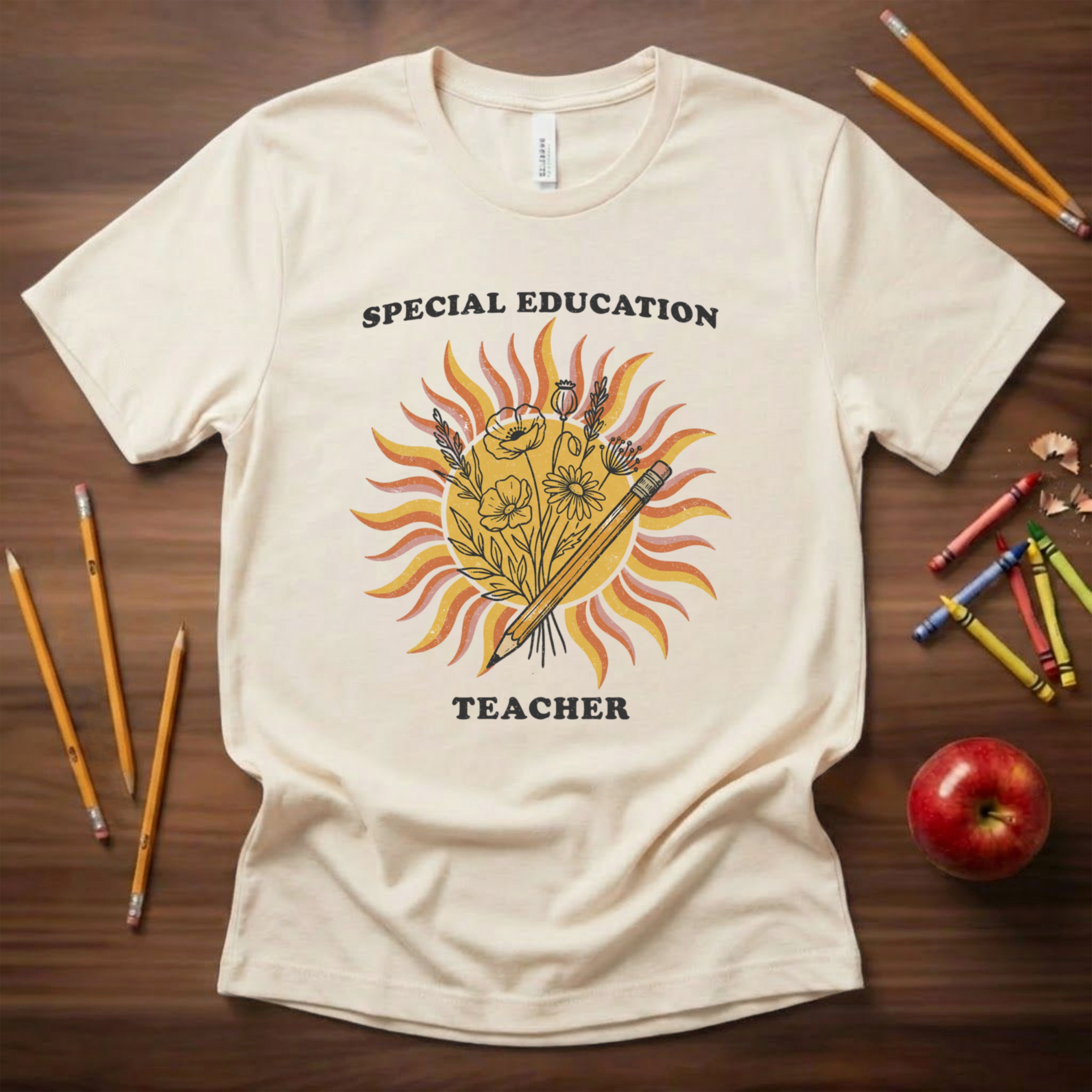 Special Education Teacher Sun Shirt | Retro SPED Sunshine Tee | Bella Canvas 3001