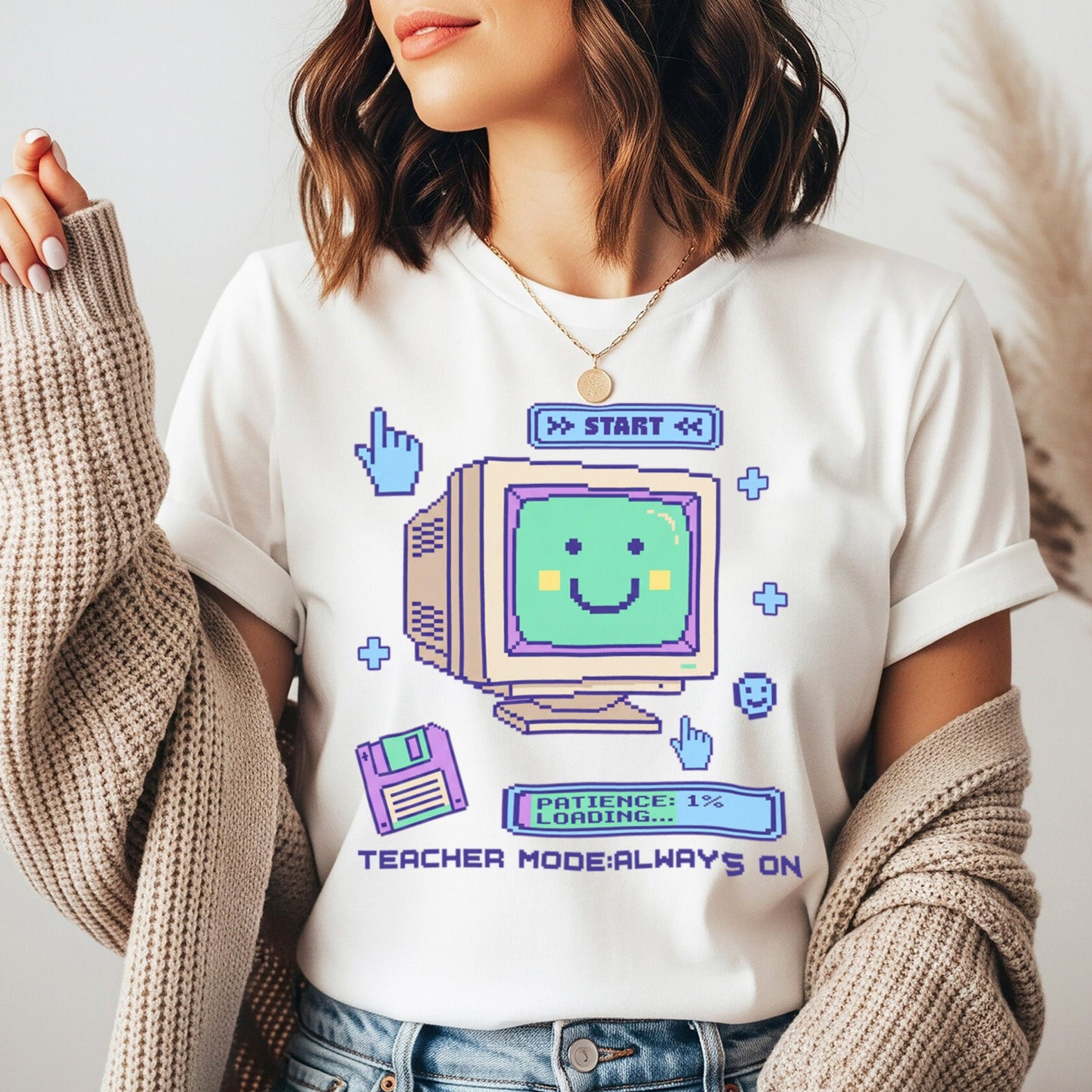 Teacher Mode Always On | Retro Teacher Shirt | Funny Teacher Gift | Vintage Teacher Tee