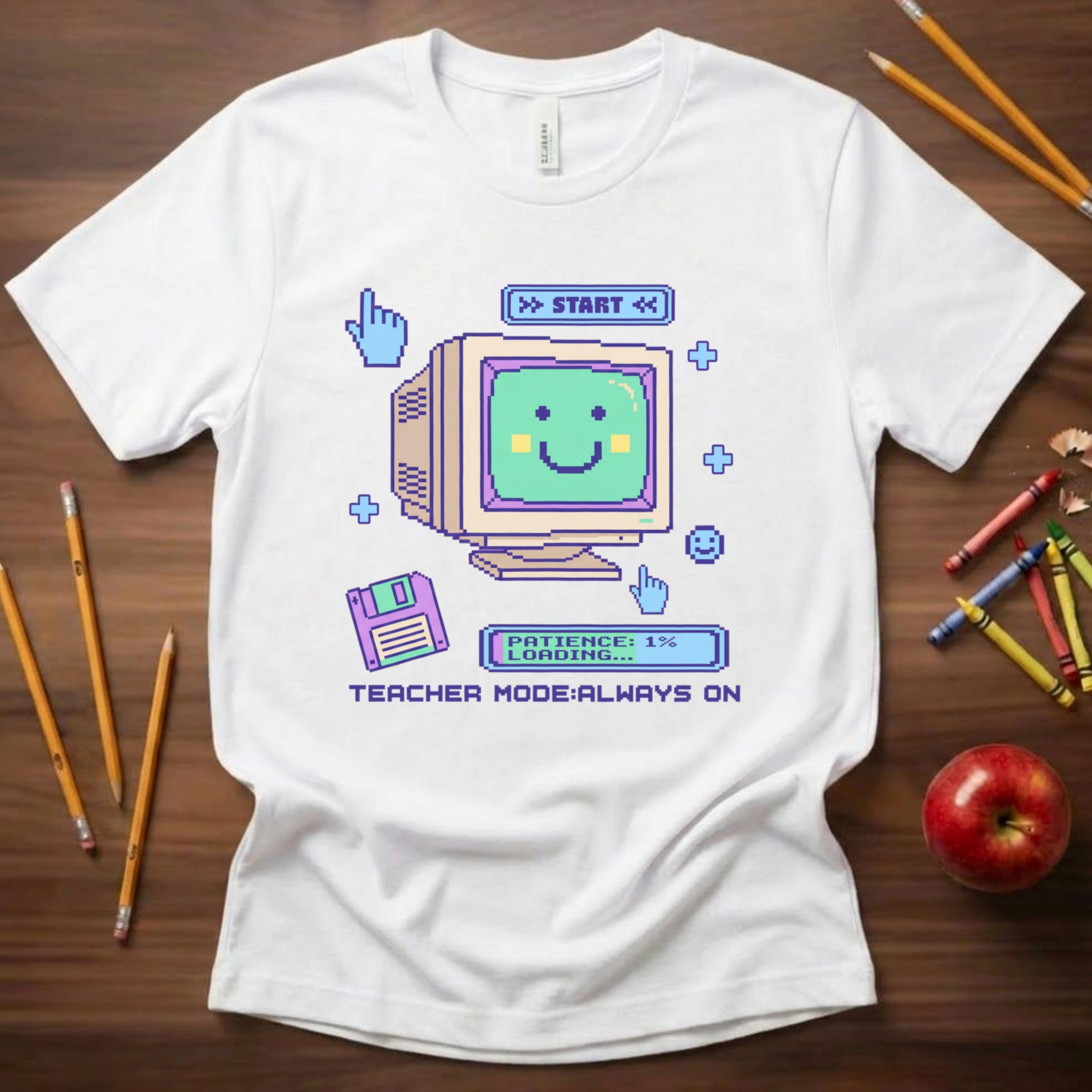 Teacher Mode Always On | Retro Teacher Shirt | Funny Teacher Gift | Vintage Teacher Tee