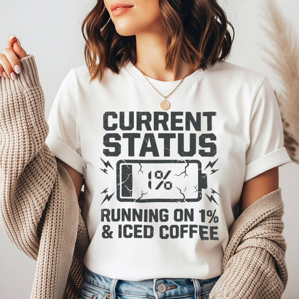 Running on 1% & Iced Coffee | Premium Teacher Tee 🍎