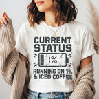 Running on 1% & Iced Coffee | Premium Teacher Tee 🍎