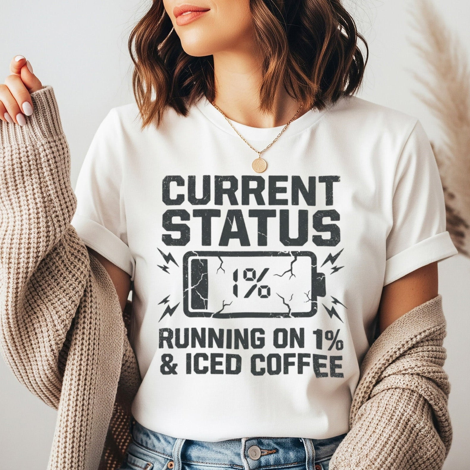 Running on 1% & Iced Coffee | Premium Teacher Tee 🍎