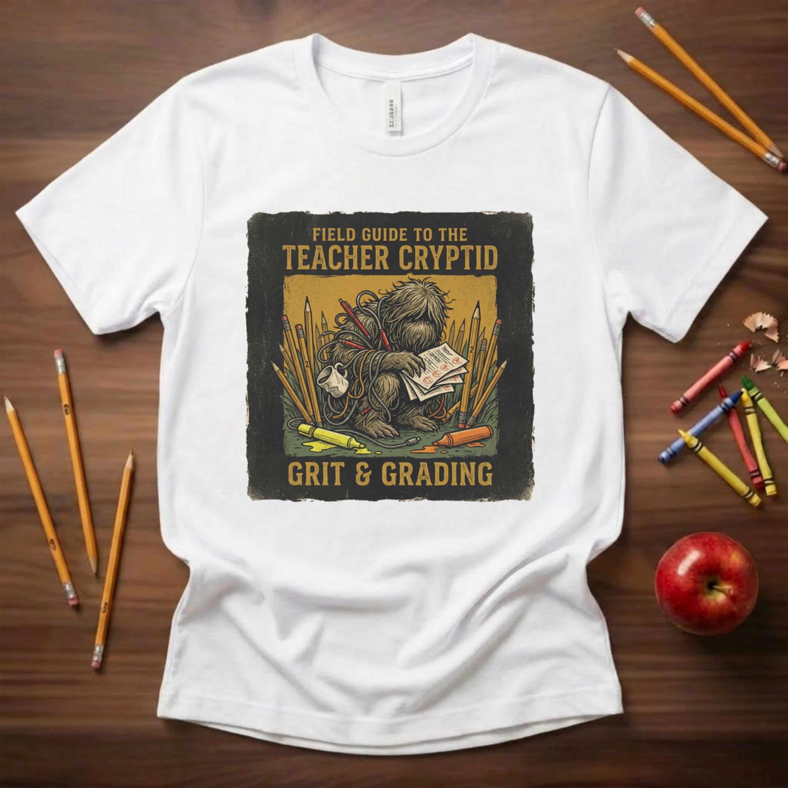 Teacher Cryptid Shirt | Field Guide to the Teacher Cryptid Tee | Bella Canvas 3001