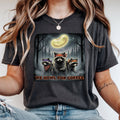 We Howl for Coffee Teacher Shirt | Retro Raccoon Coffee Moon Tee | Bella Canvas 3001