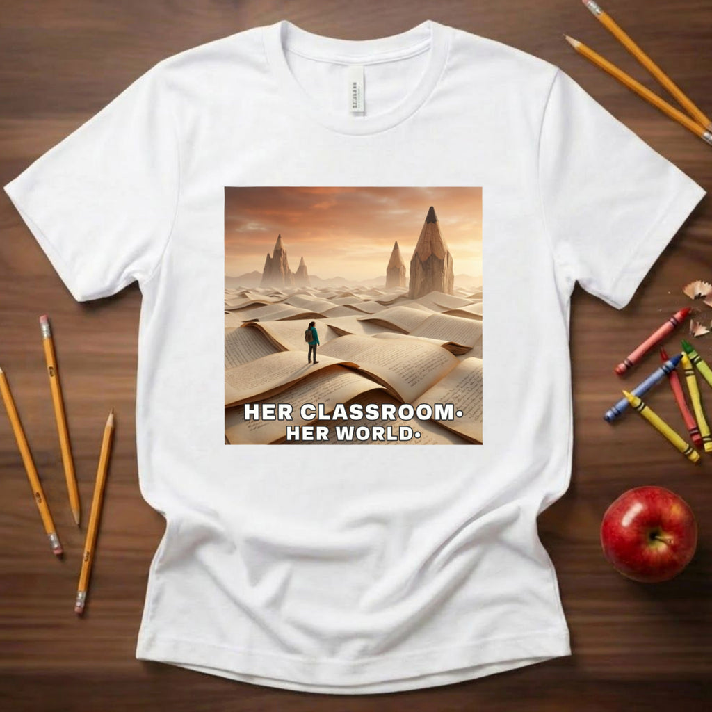 Her Classroom Her World Teacher Shirt | Aesthetic Teacher Pride Tee | Bella Canvas 3001