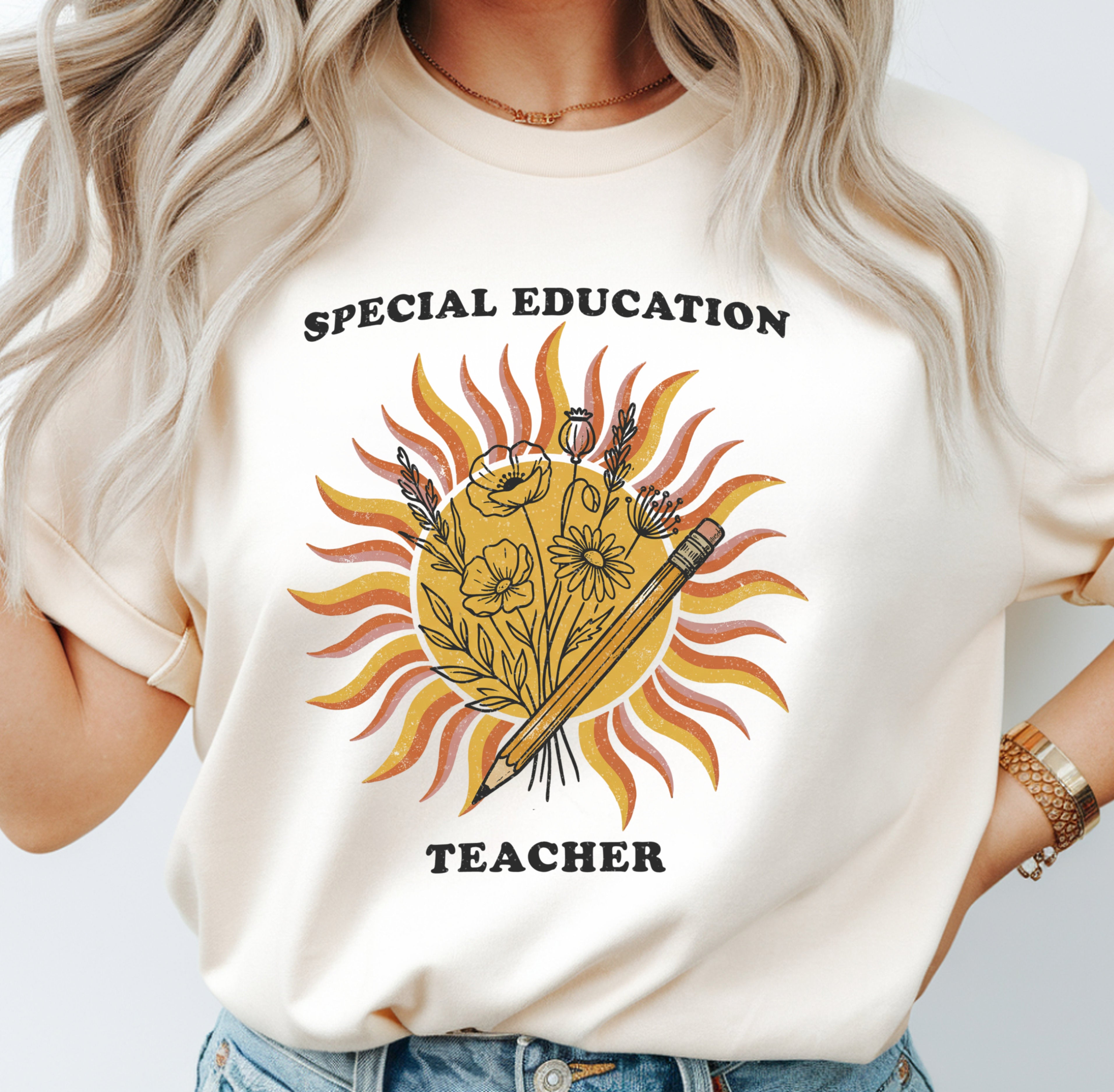Special Education Teacher Sun Shirt | Retro SPED Sunshine Tee