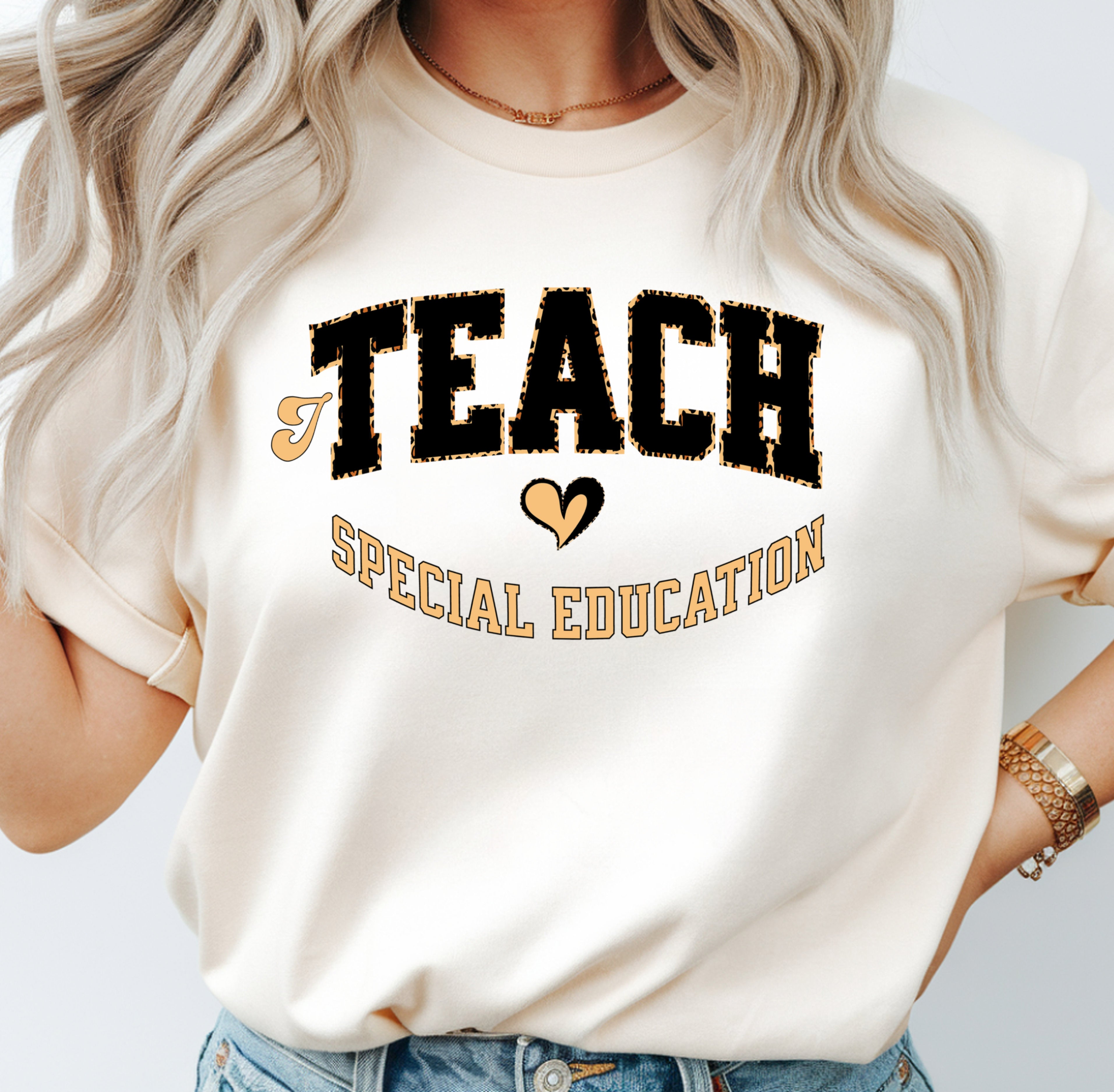 I Teach Special Education Shirt | Leopard Print Teacher Tee | SPED Teacher Appreciation Top