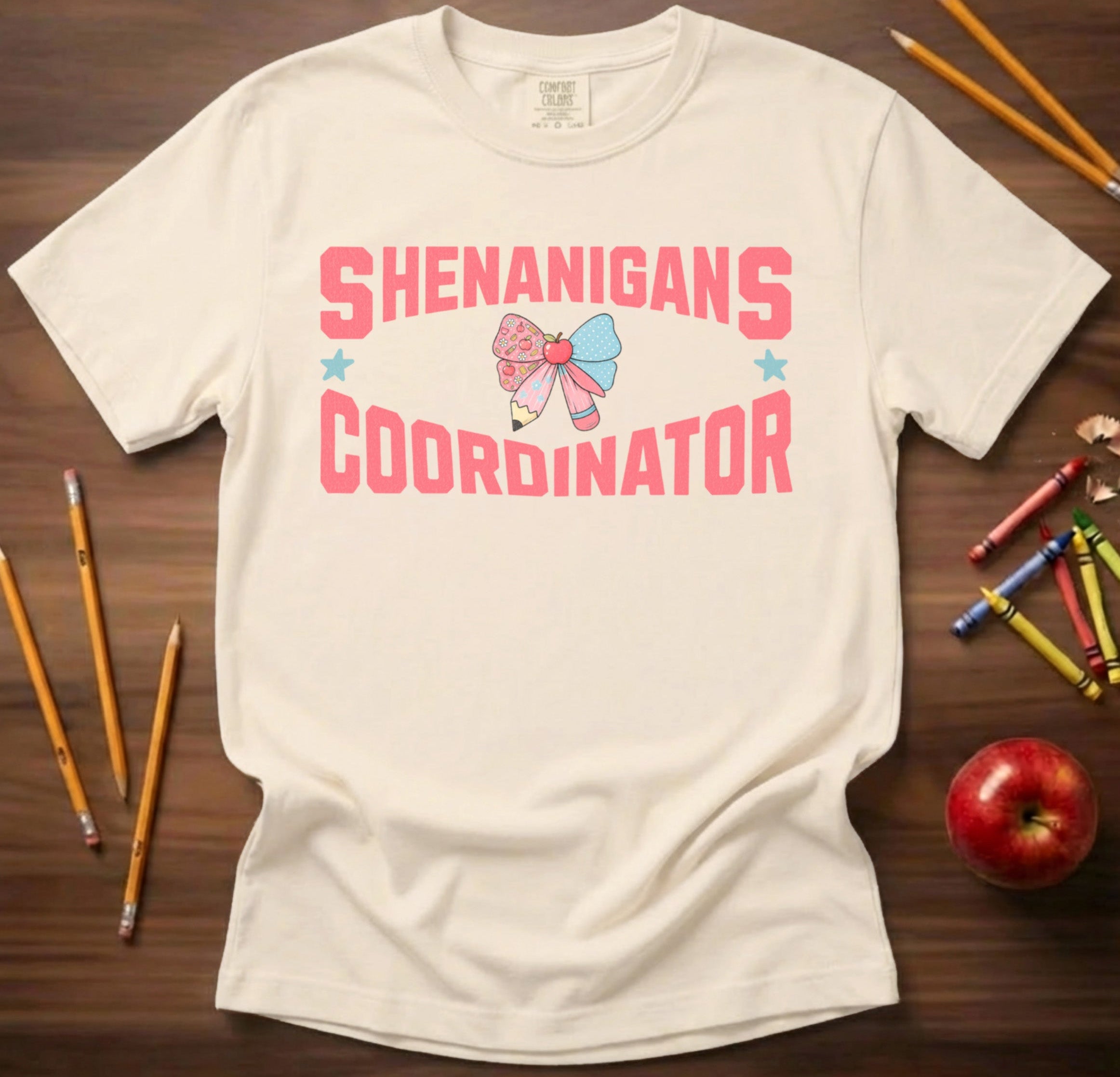 Shenanigans Coordinator Teacher Shirt | Retro Cartoon Classroom Tee | Funny Teacher Gift
