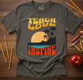 Teach Love Inspire Teacher Shirt | Sunset Retro Teacher Tee