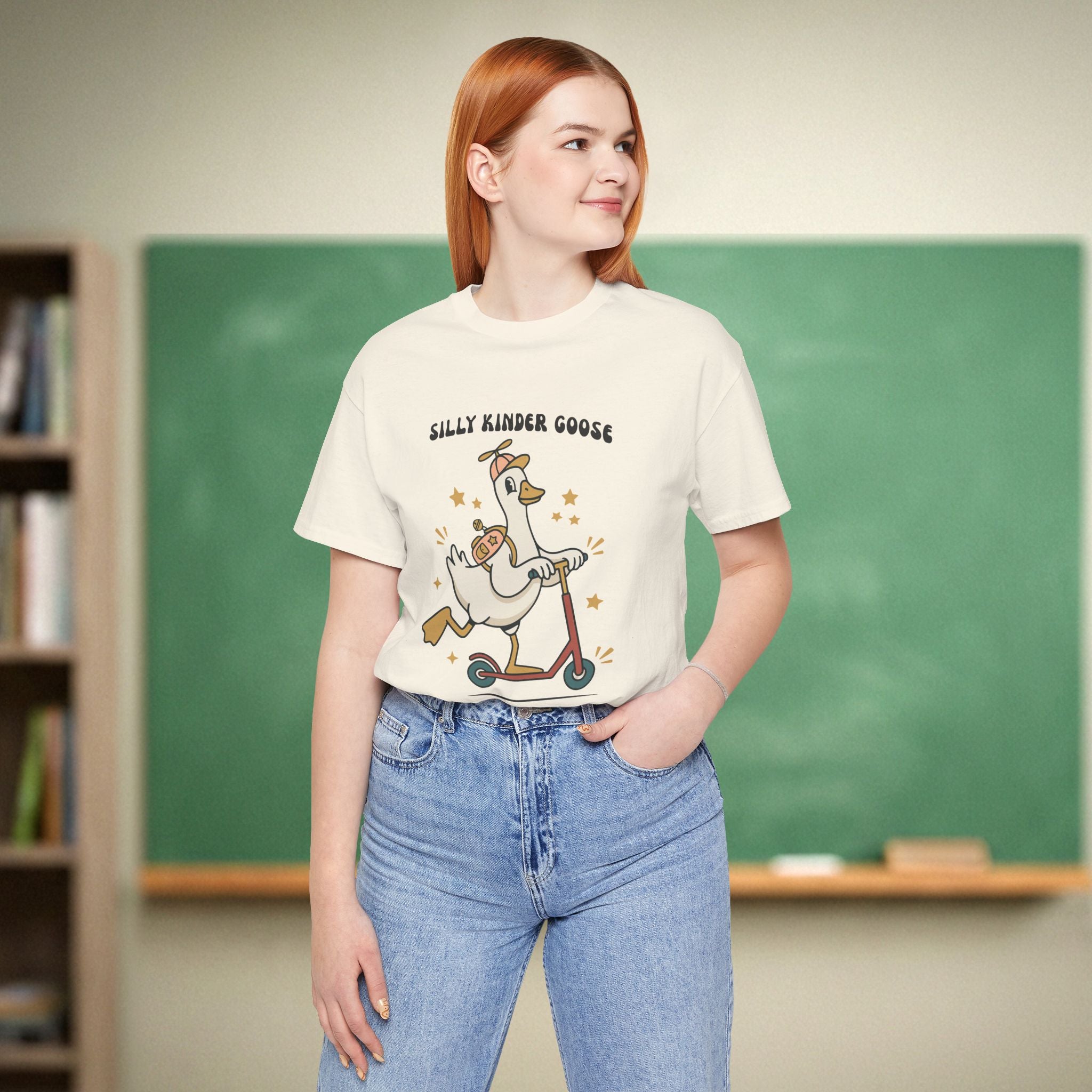 Silly Kinder Goose Shirt | Funny Kindergarten Teacher Tee | Bella Canvas 3001