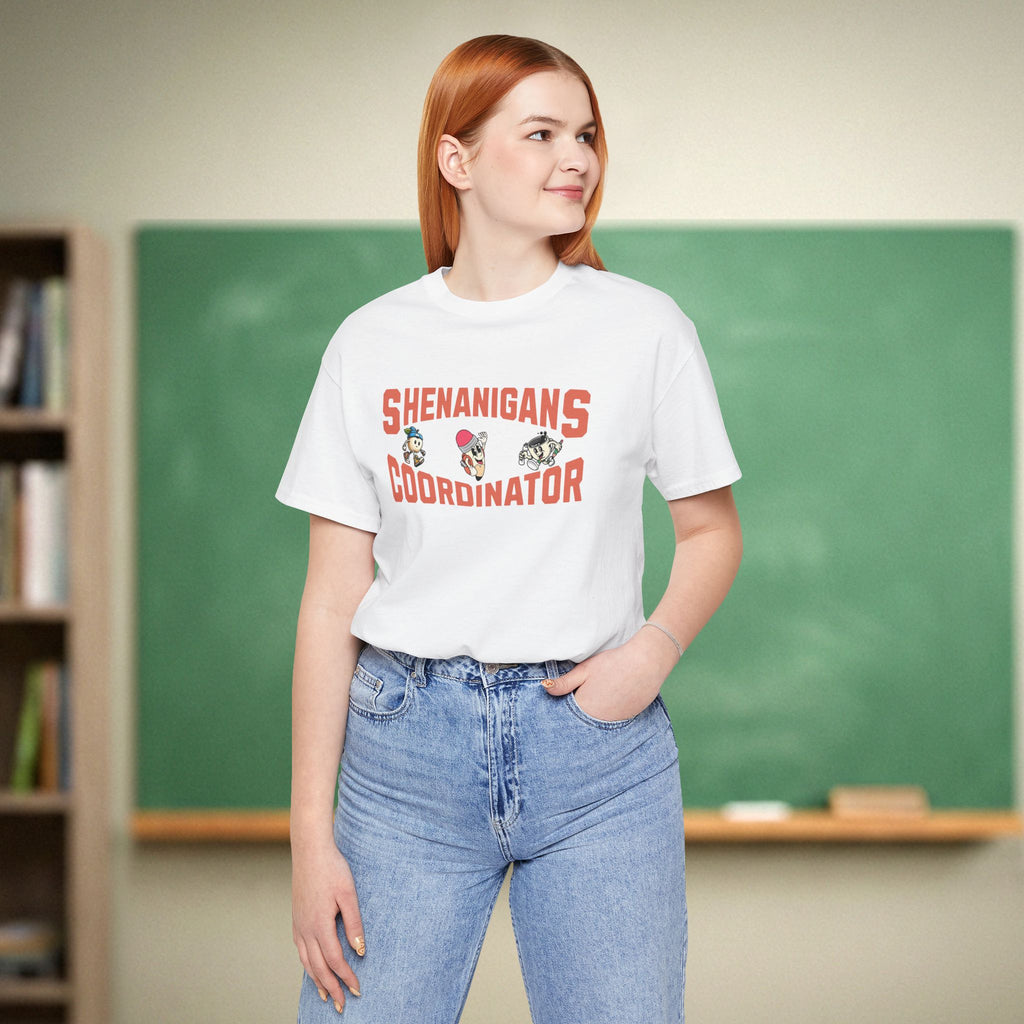 Shenanigans Coordinator Teacher Shirt | Retro Cartoon Classroom Tee | Funny Teacher Gift
