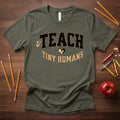 I Teach Tiny Humans Shirt | Leopard Print Early Childhood Teacher Tee