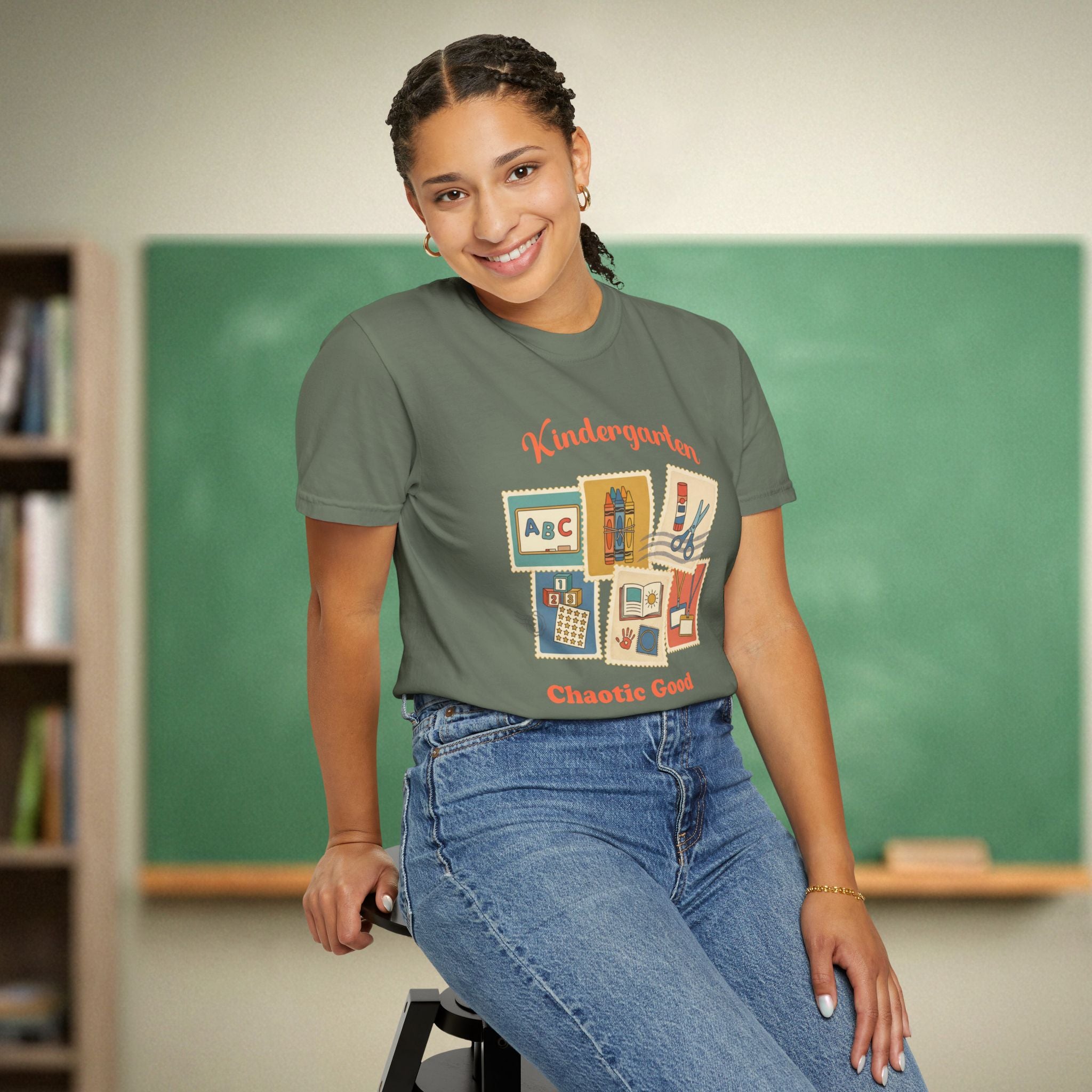 Kindergarten Chaotic Good | Kindergarten Teacher Shirt | Premium Comfort Colors 1717 Vintage Tee
