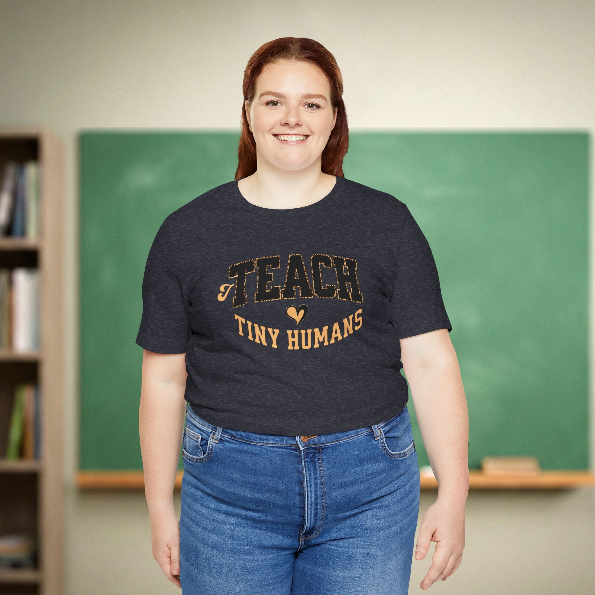I Teach Tiny Humans Shirt | Leopard Print Early Childhood Teacher Tee
