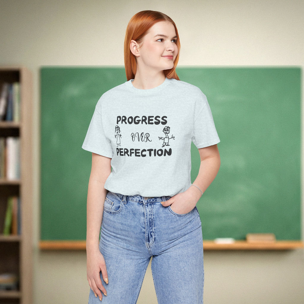 Progress Over Perfection Teacher Shirt | Growth Mindset Teacher Tee | Bella Canvas 3001
