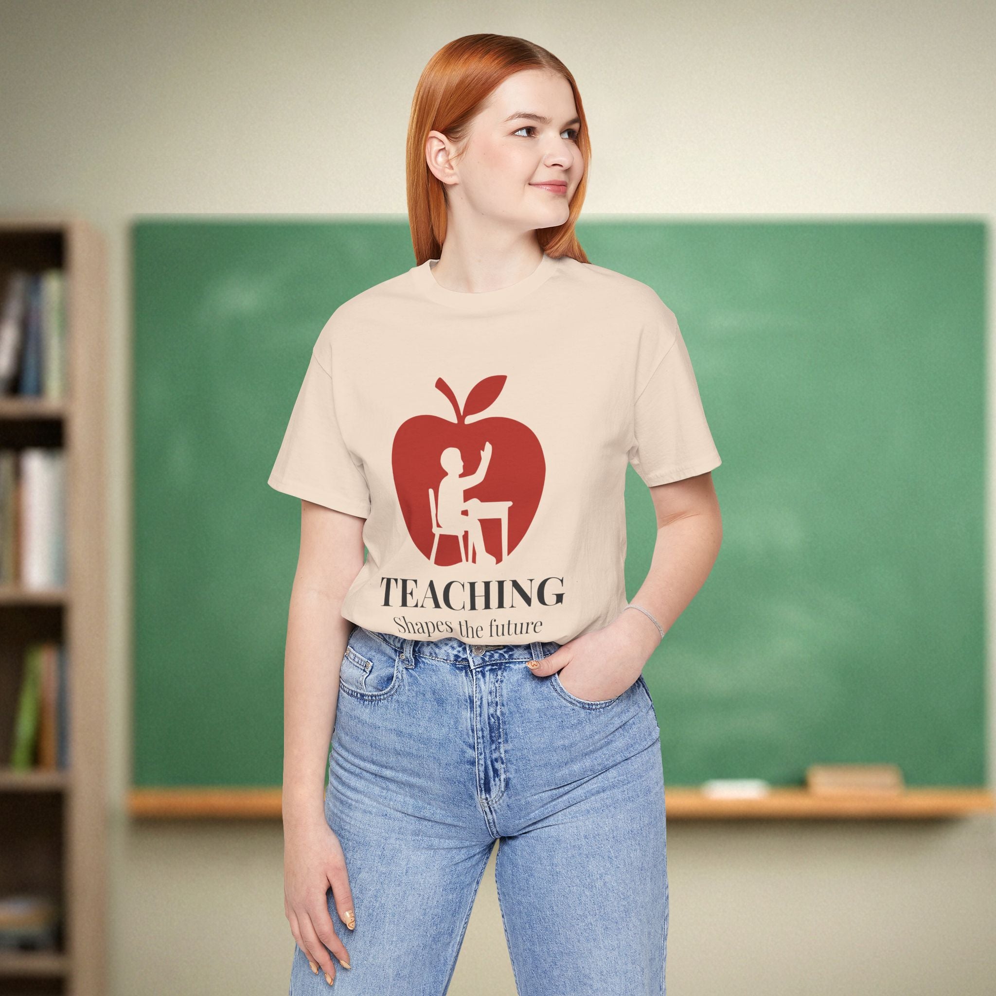 Teaching Shapes the Future | Inspirational Teacher Shirt | Bella Canvas 3001