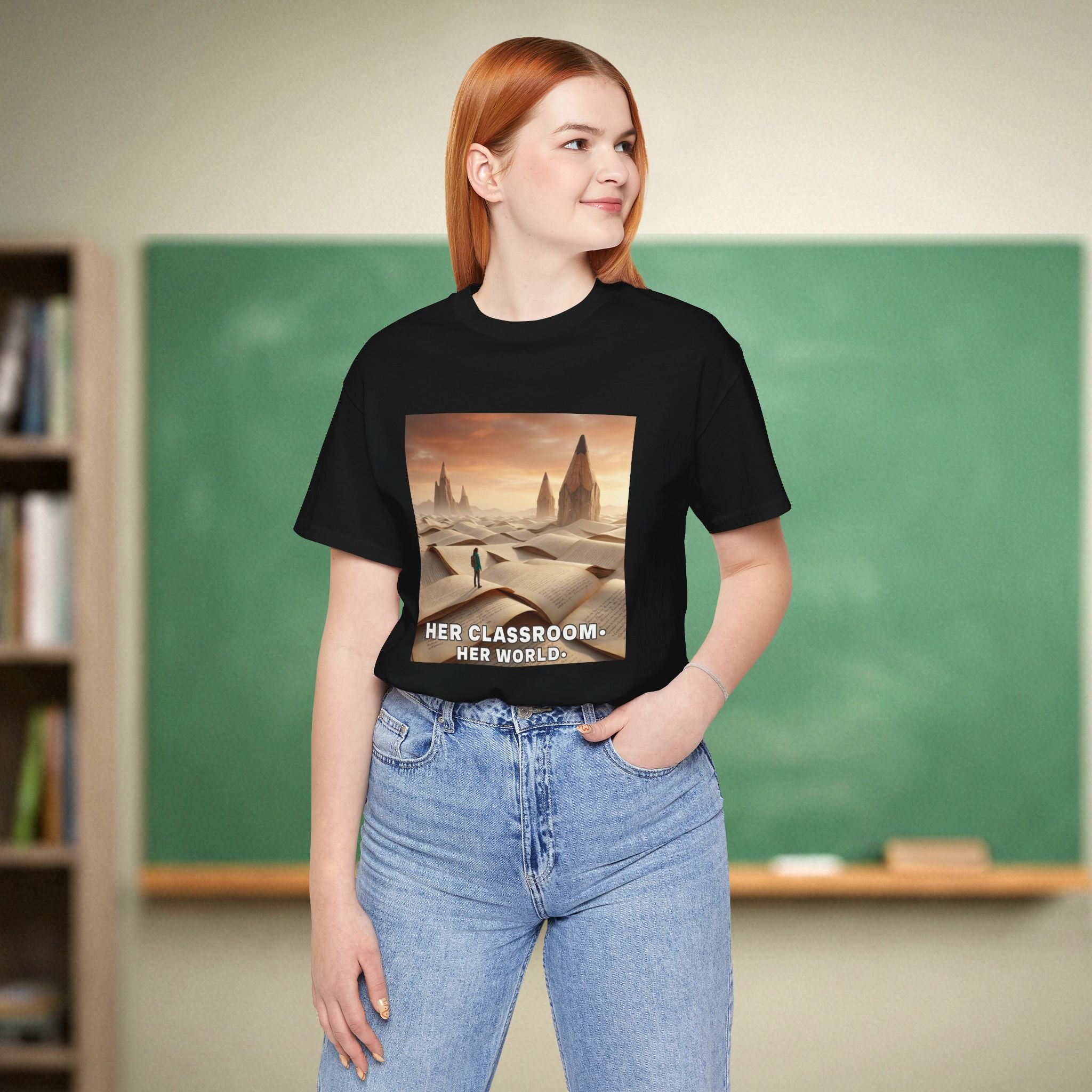 Her Classroom Her World Teacher Shirt | Aesthetic Teacher Pride Tee | Bella Canvas 3001
