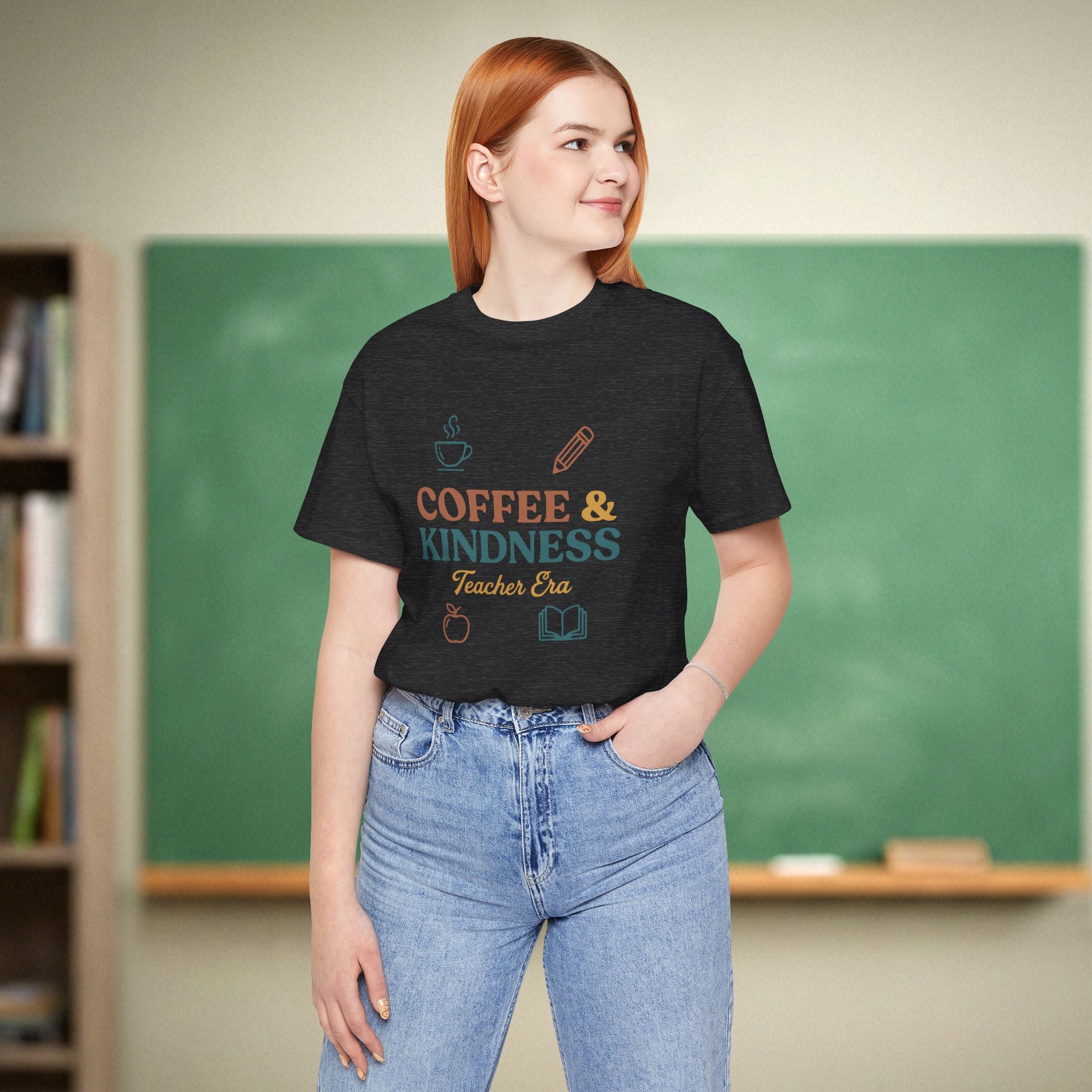 Coffee & Kindness Teacher Era | Coffee Lover Teacher Shirt | Bella Canvas 3001