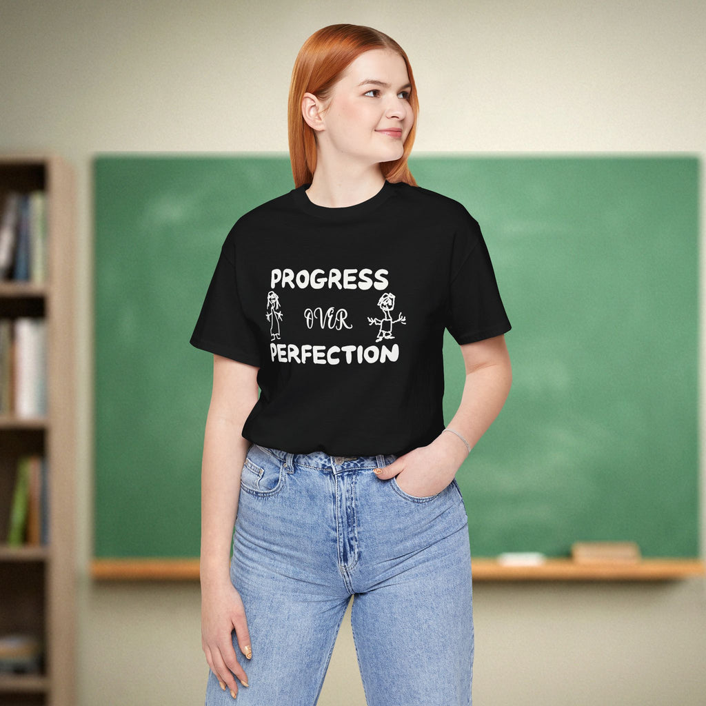 Progress Over Perfection Teacher Shirt | Growth Mindset Teacher Tee | Bella Canvas 3001
