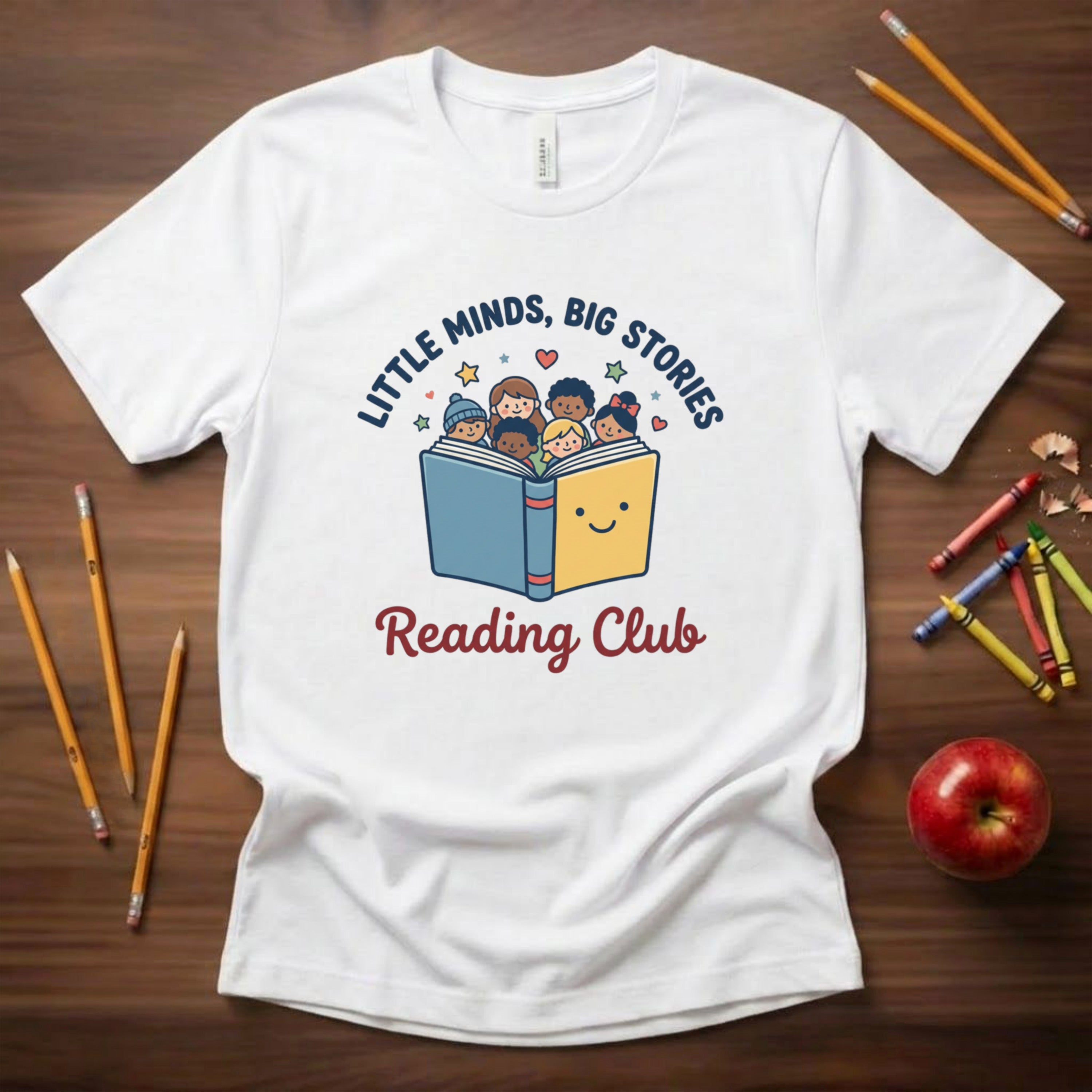 Little Minds Big Stories Reading Club | Reading Teacher Shirt | Bella Canvas 3001