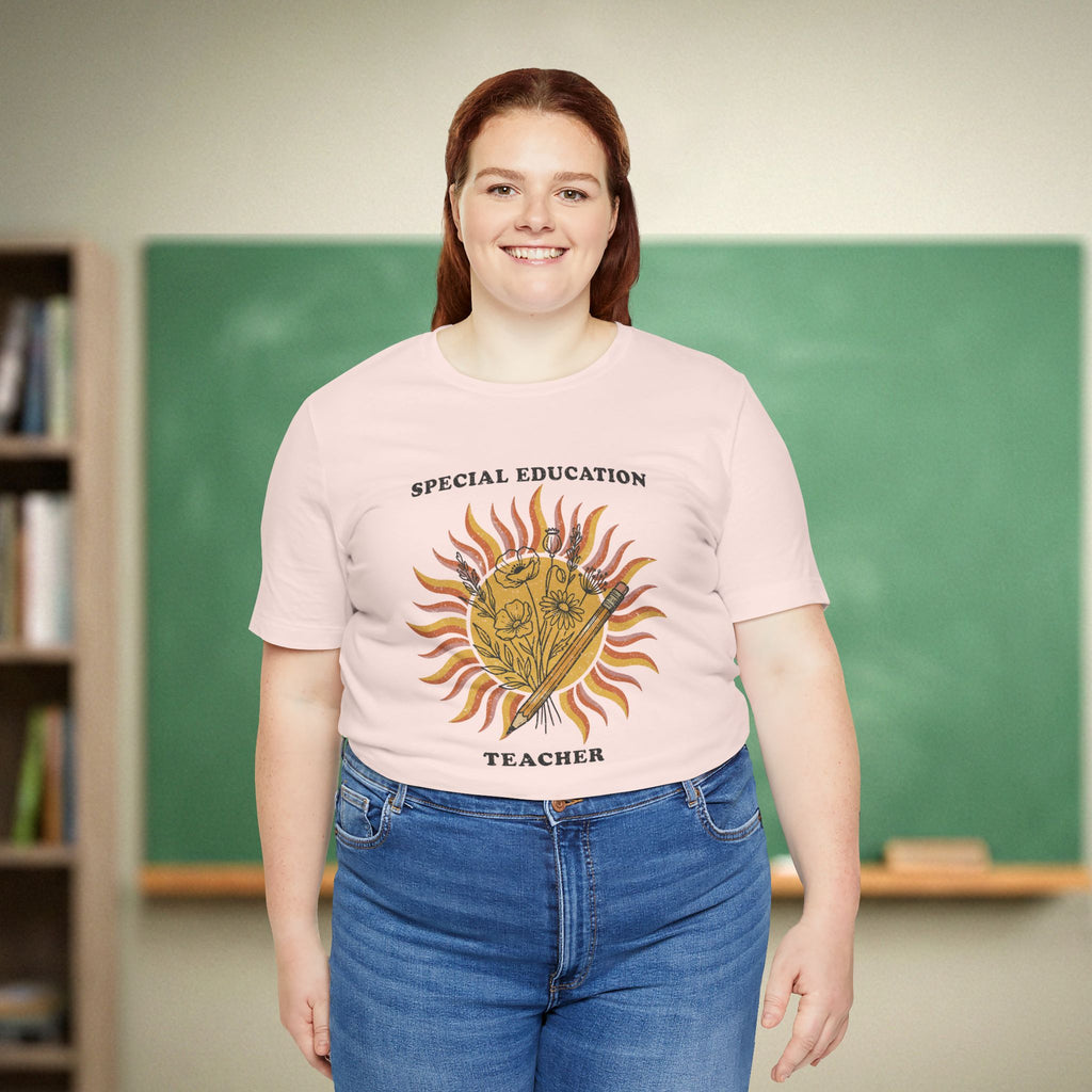 Special Education Teacher Sun Shirt | Retro SPED Sunshine Tee | Bella Canvas 3001