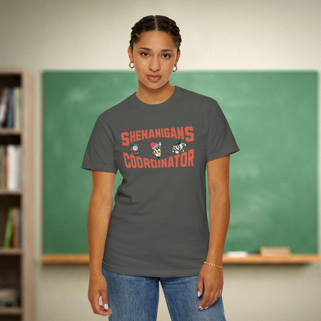 Shenanigans Coordinator Teacher Shirt | Retro Cartoon Classroom Tee | Funny Teacher Gift