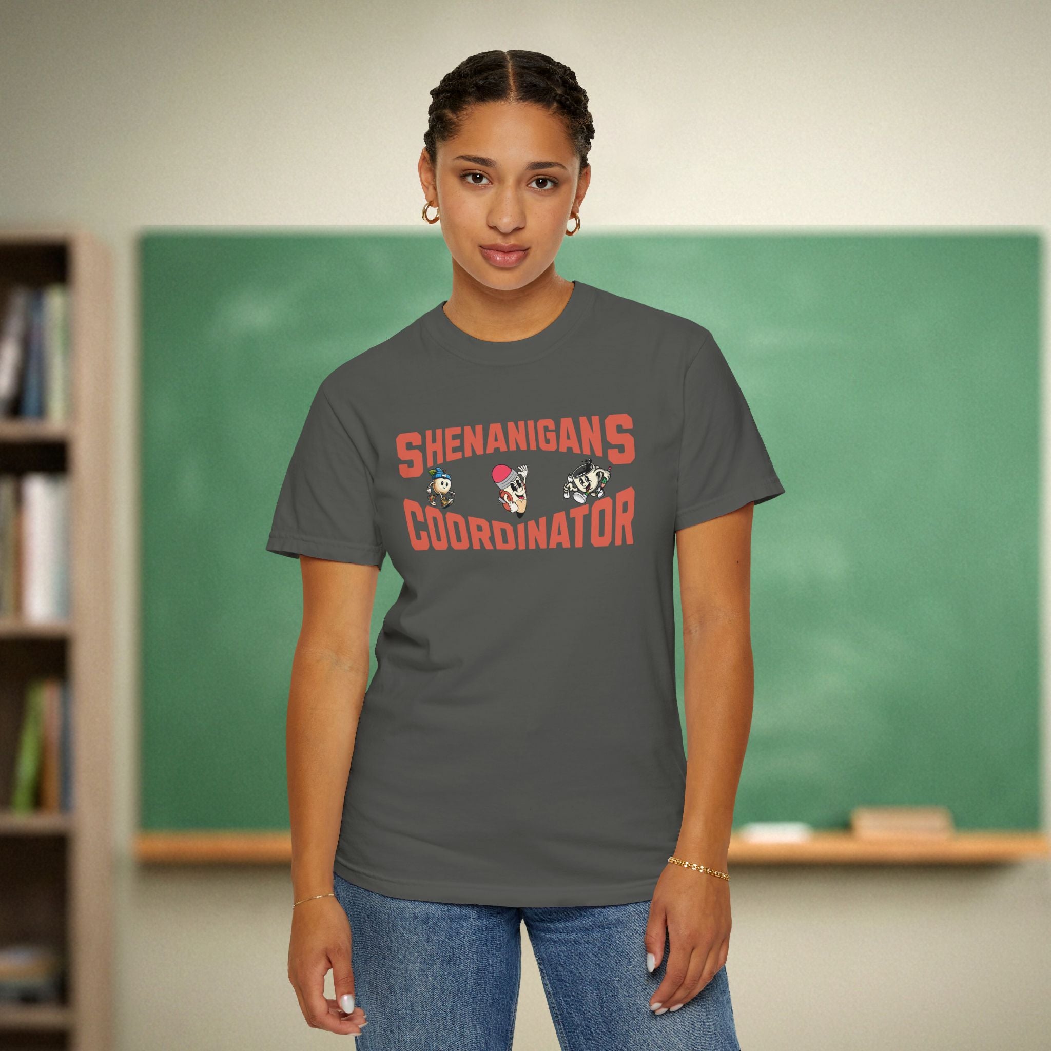 Shenanigans Coordinator Teacher Shirt | Retro Cartoon Classroom Tee | Funny Teacher Gift