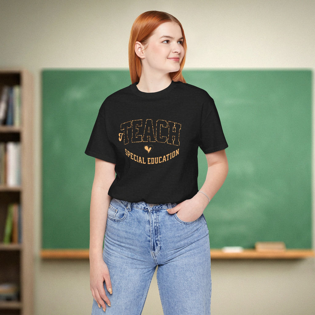 I Teach Special Education Shirt | Leopard Print Teacher Tee | SPED Teacher Appreciation Top