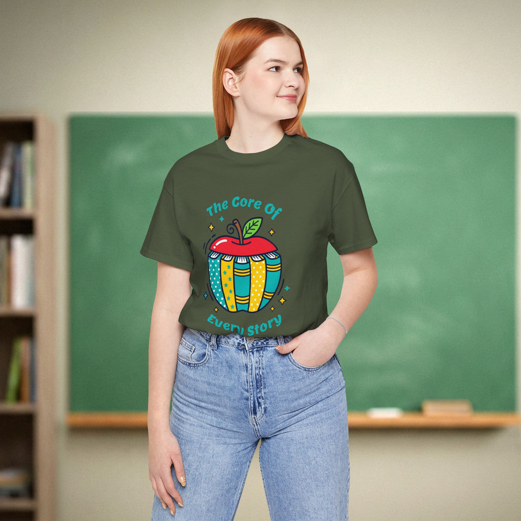 The Core of Every Story | ELA Teacher Shirt | Bella Canvas 3001