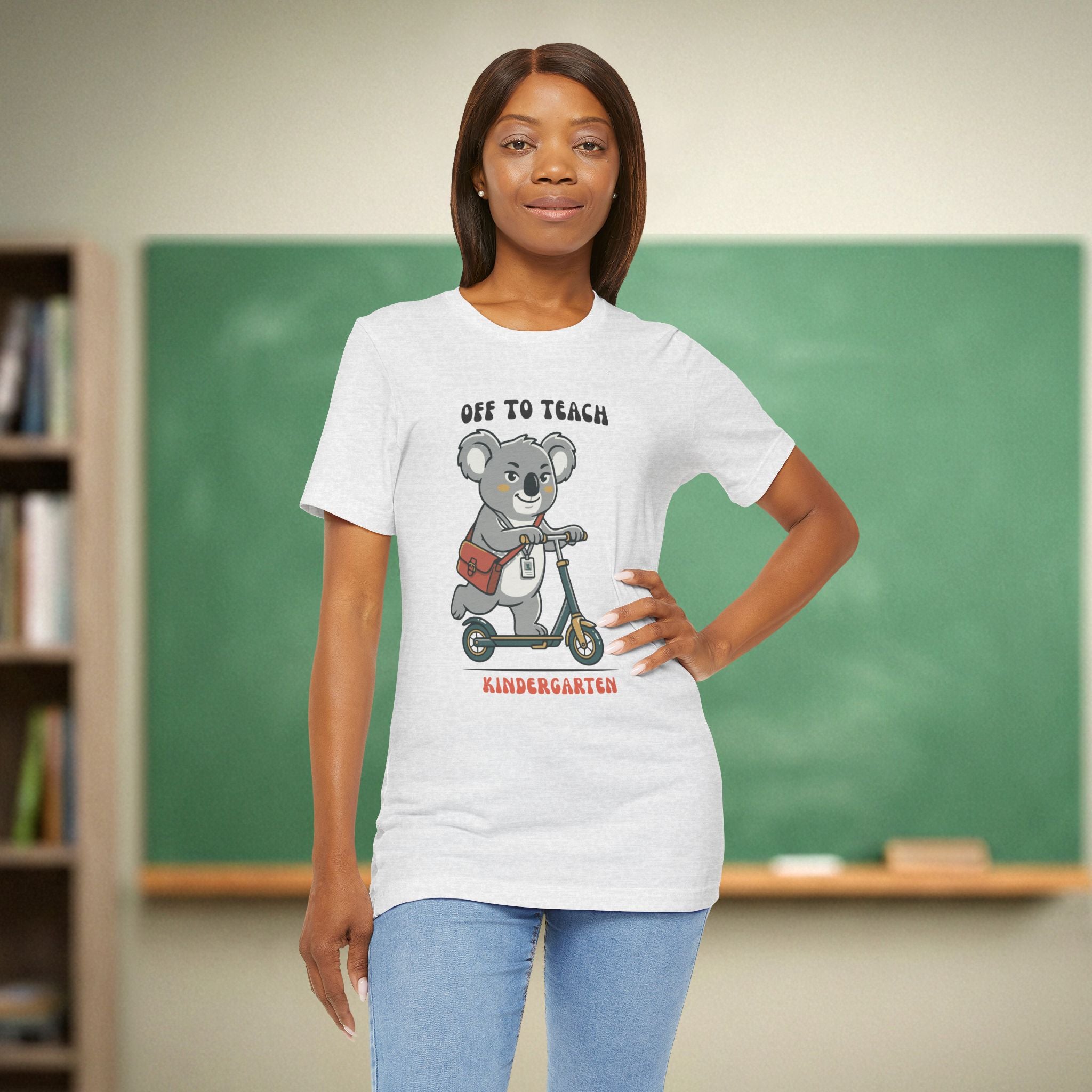 Off to Teach Koala Shirt | Cute Teacher Scooter Tee | Bella Canvas 3001