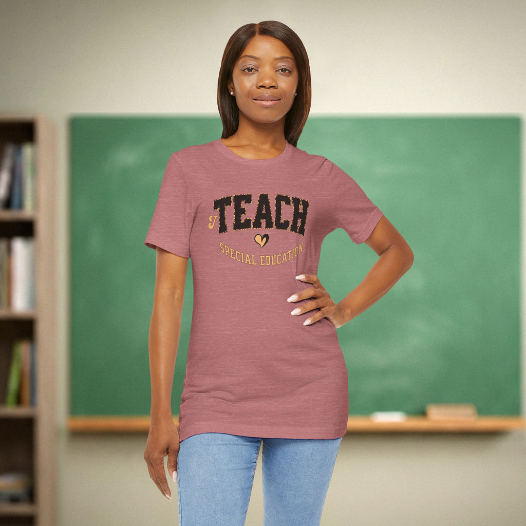 I Teach Special Education Shirt | Leopard Print Teacher Tee | SPED Teacher Appreciation Top