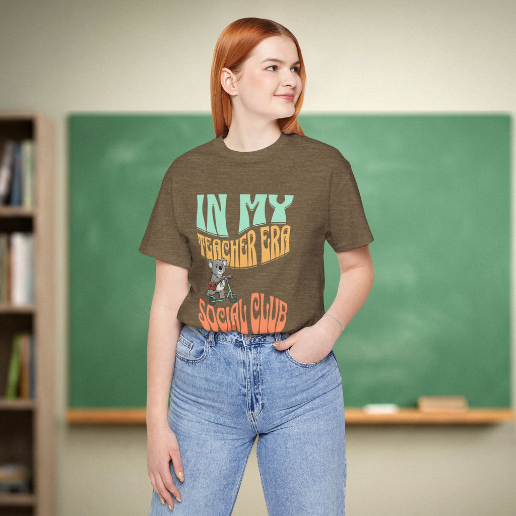 In My Teacher Era Koala Shirt | Retro Teacher Social Club Tee | Groovy Mascot Teacher Shirt | Bella Canvas 3001