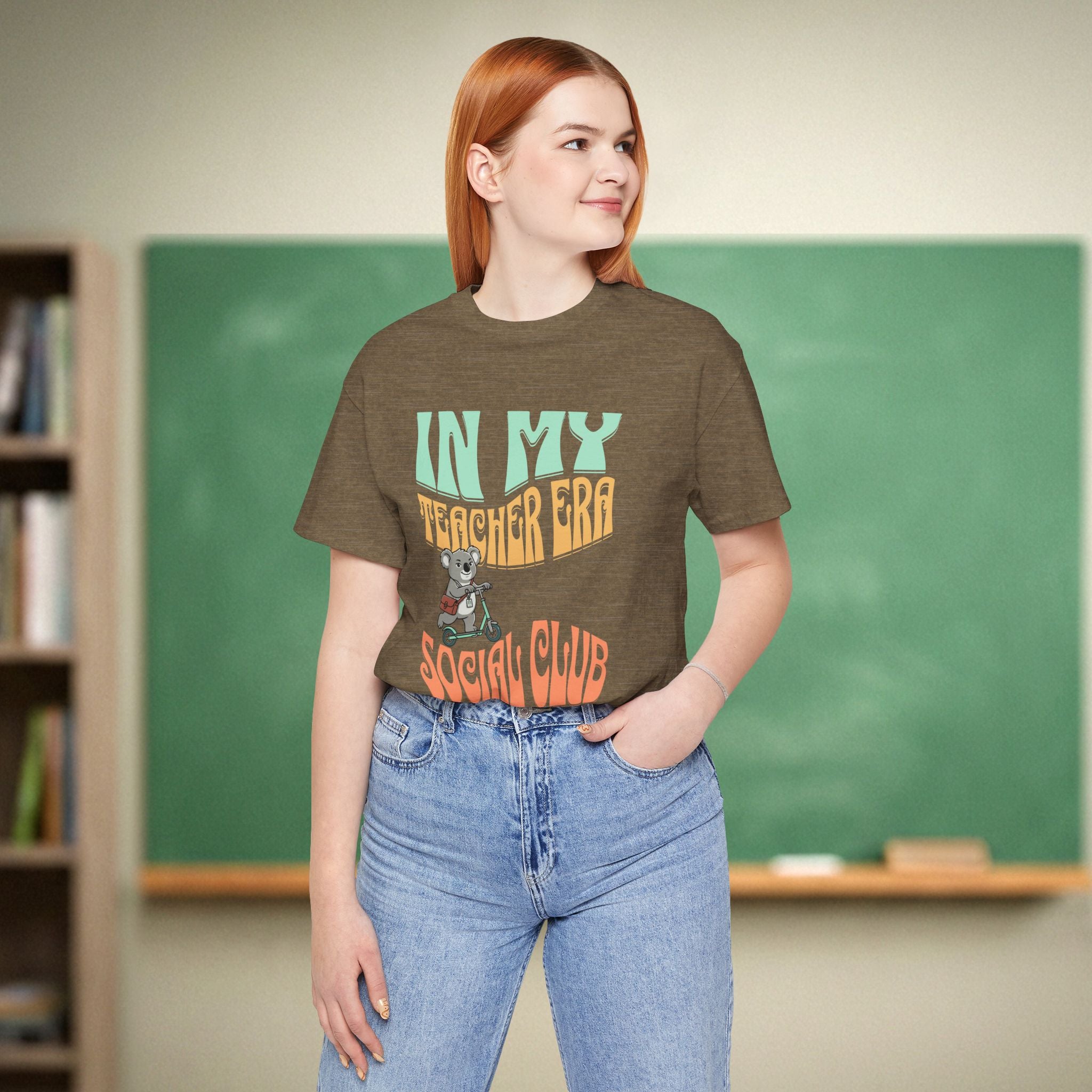 In My Teacher Era Koala Shirt | Retro Teacher Social Club Tee | Groovy Mascot Teacher Shirt | Bella Canvas 3001