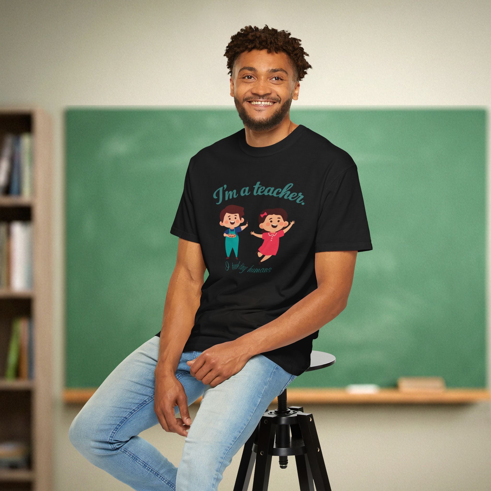 I Teach Tiny Humans Shirt | Cute Preschool & Kindergarten Teacher Tee | Early Childhood Teacher Gift | Premium Comfort Colors 1717 Vintage Tee