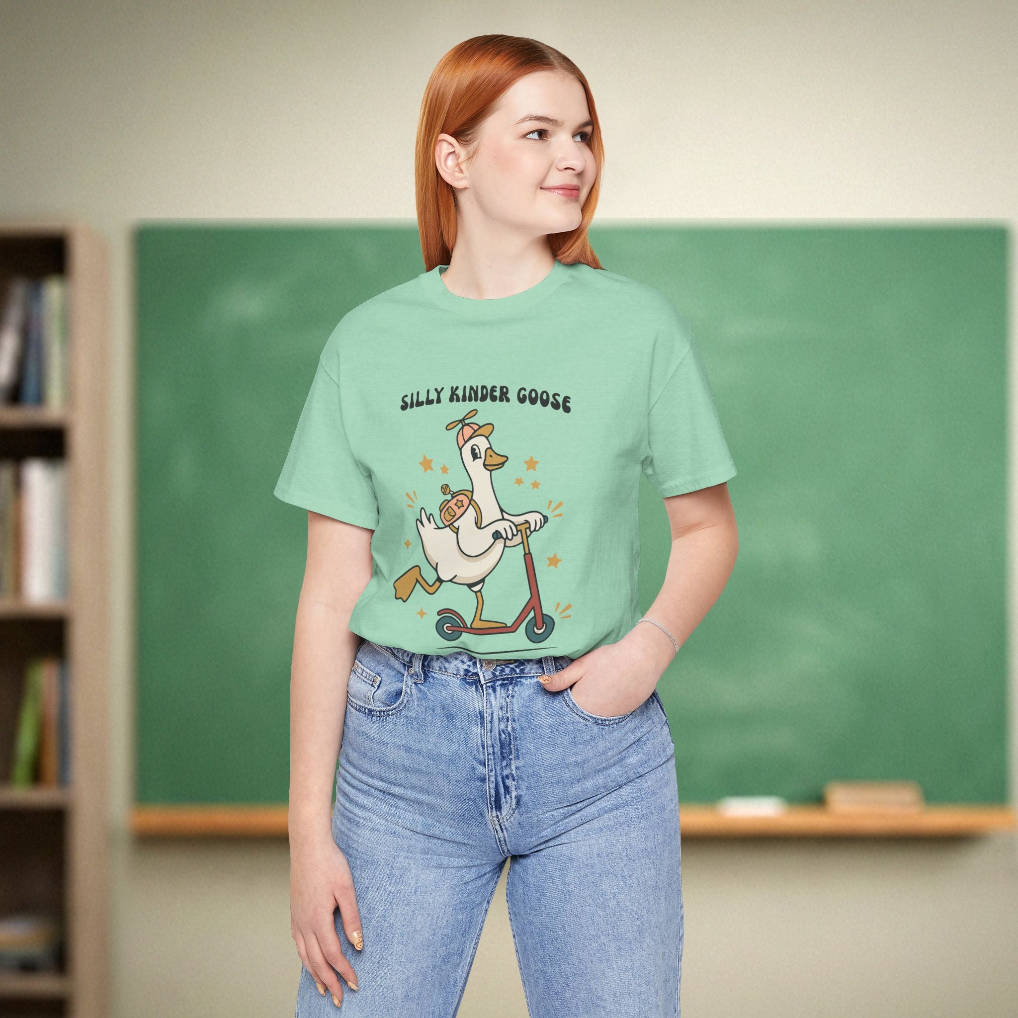 Silly Kinder Goose Shirt | Funny Kindergarten Teacher Tee | Bella Canvas 3001