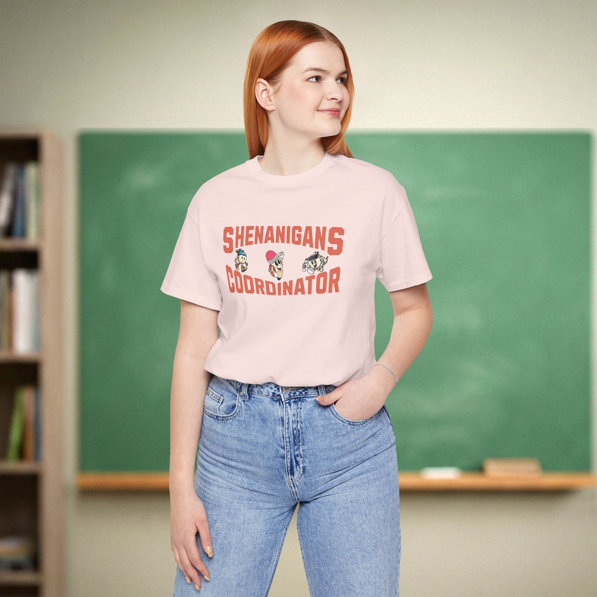 Shenanigans Coordinator Teacher Shirt | Retro Cartoon Classroom Tee | Funny Teacher Gift