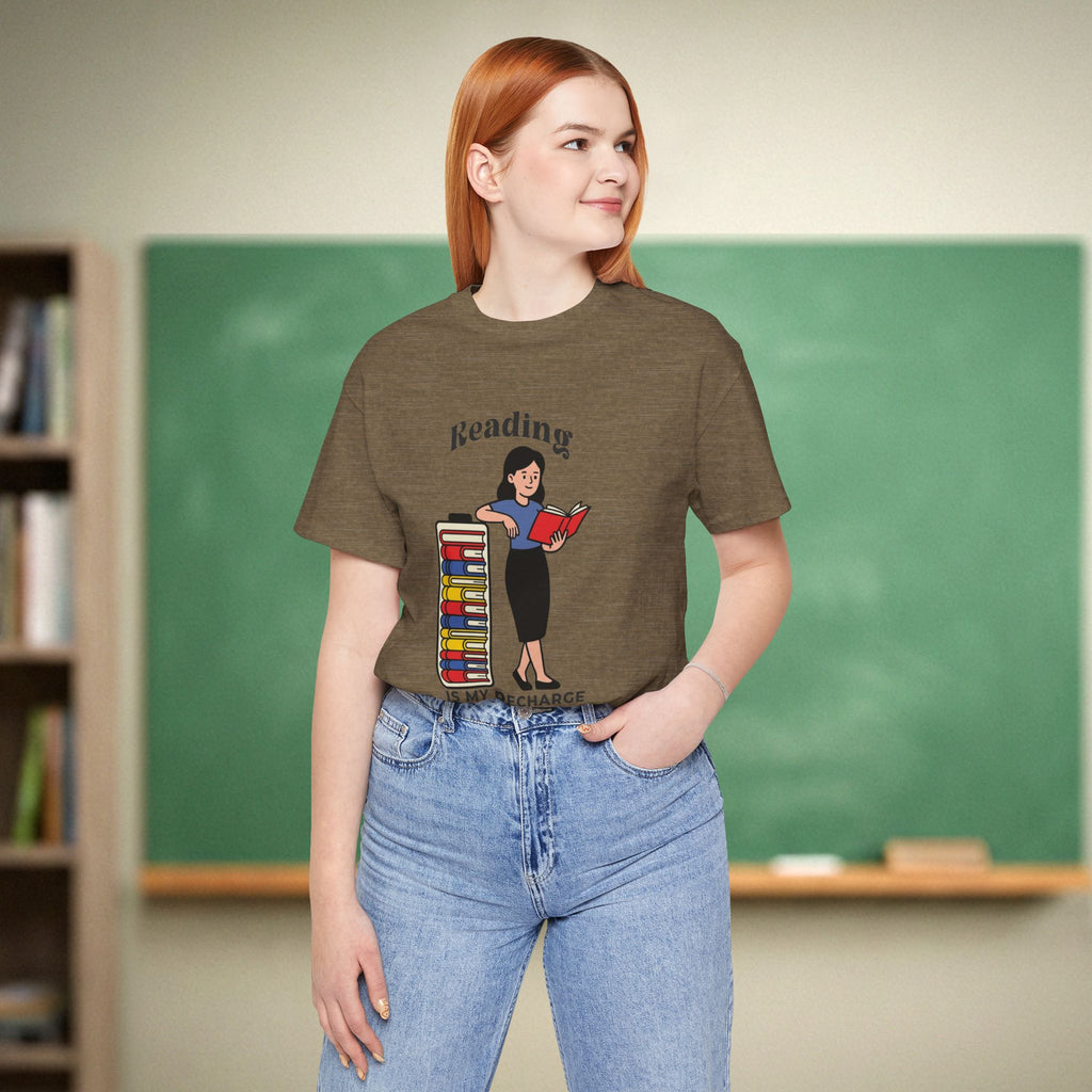 Reading is My Recharge | Book Lover Teacher Shirt | Bella Canvas 3001