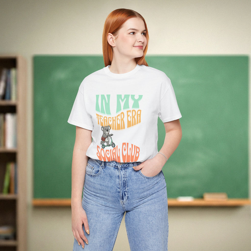 In My Teacher Era Koala Shirt | Retro Teacher Social Club Tee | Groovy Mascot Teacher Shirt | Bella Canvas 3001