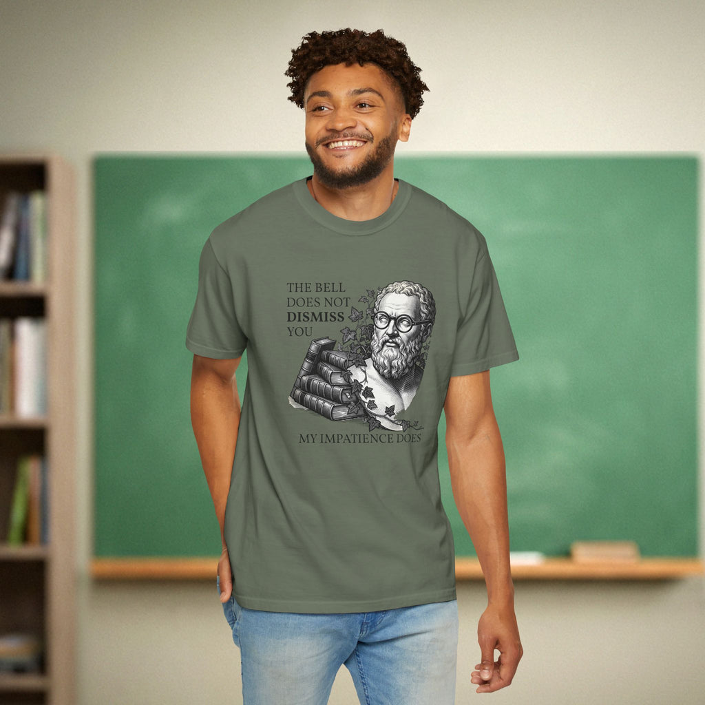 The Bell Does Not Dismiss You Teacher Shirt | Funny Philosophy Classroom Tee