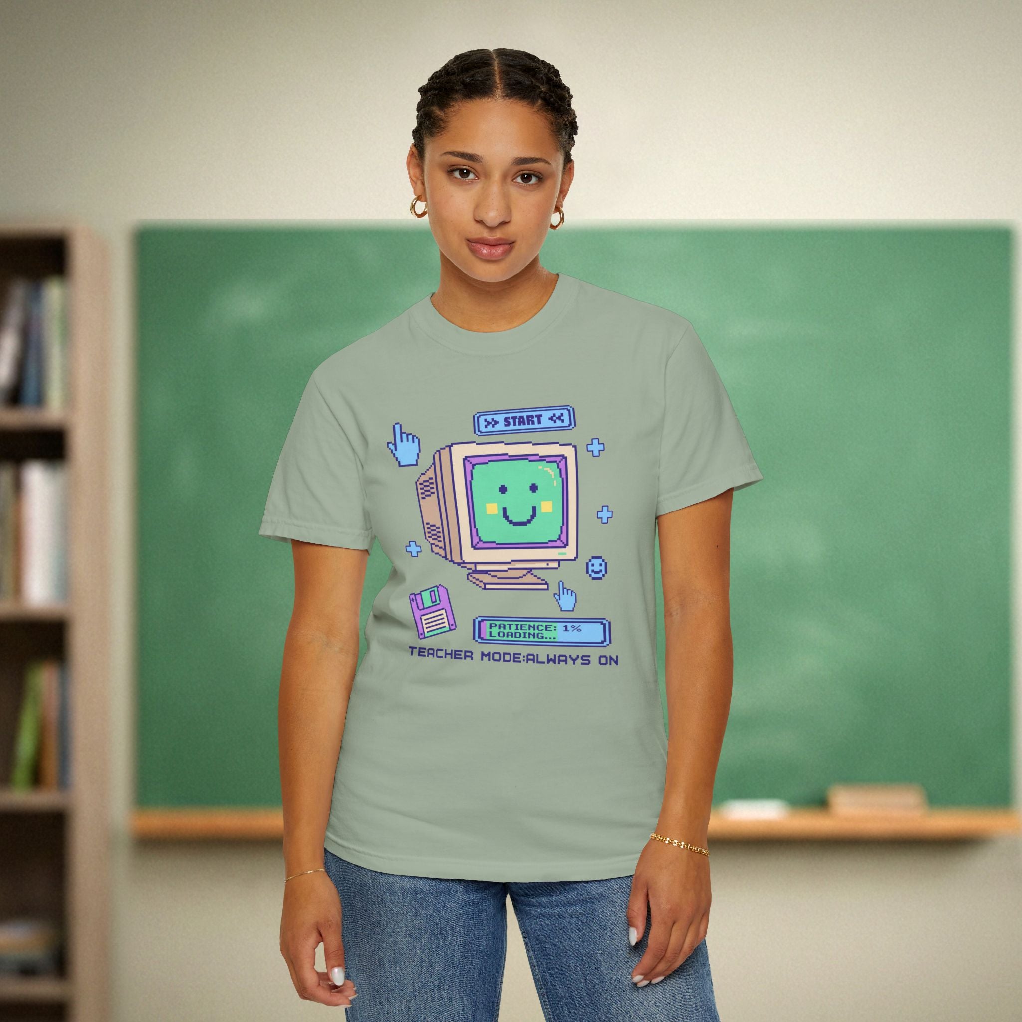 Teacher Mode Always On Shirt | Retro Computer Teacher Tee