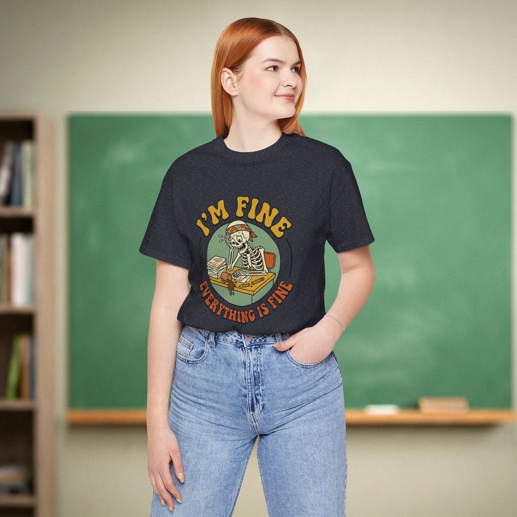 I’m Fine Everything Is Fine | Funny Teacher Shirt | Teacher Burnout Humor Gift