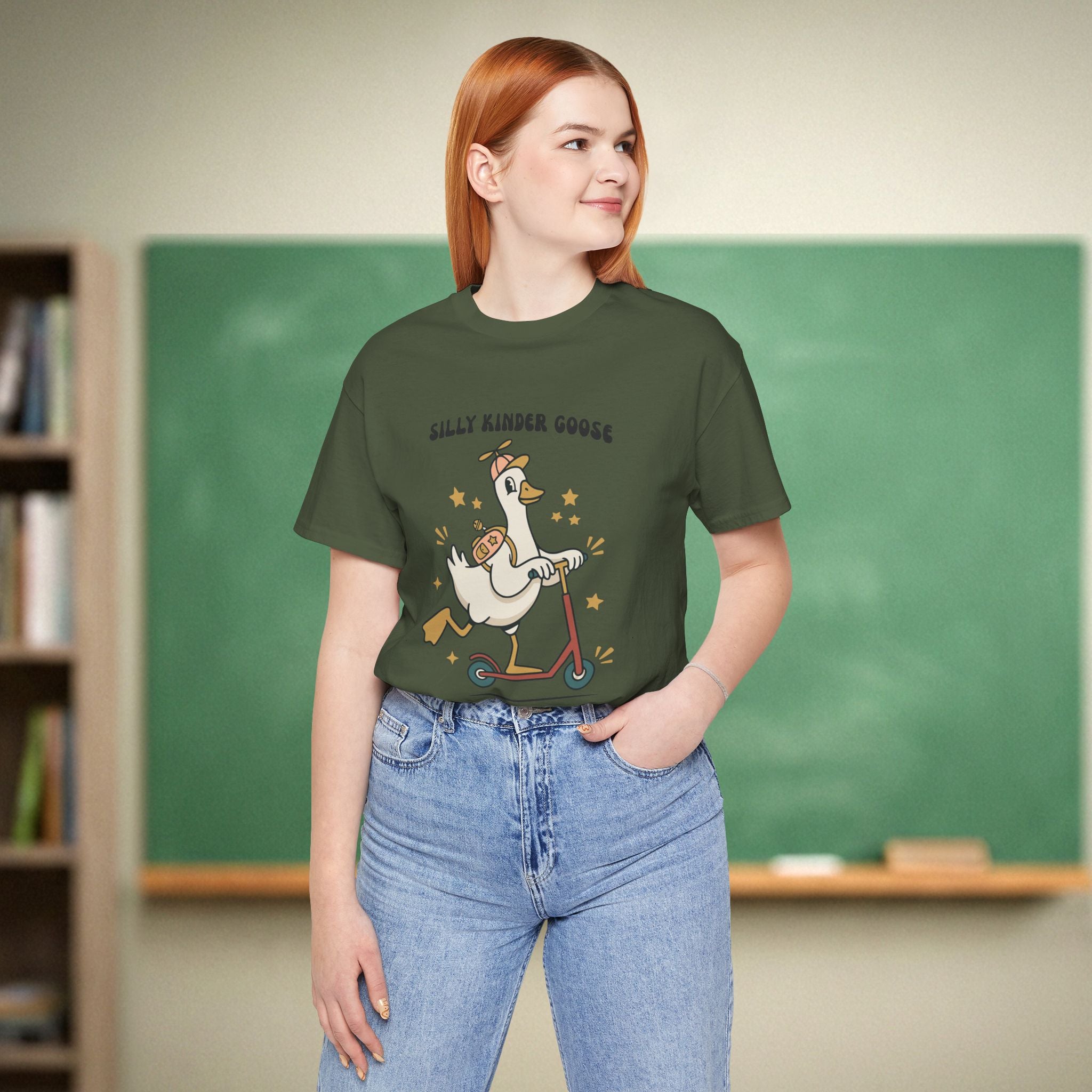 Silly Kinder Goose Shirt | Funny Kindergarten Teacher Tee | Bella Canvas 3001