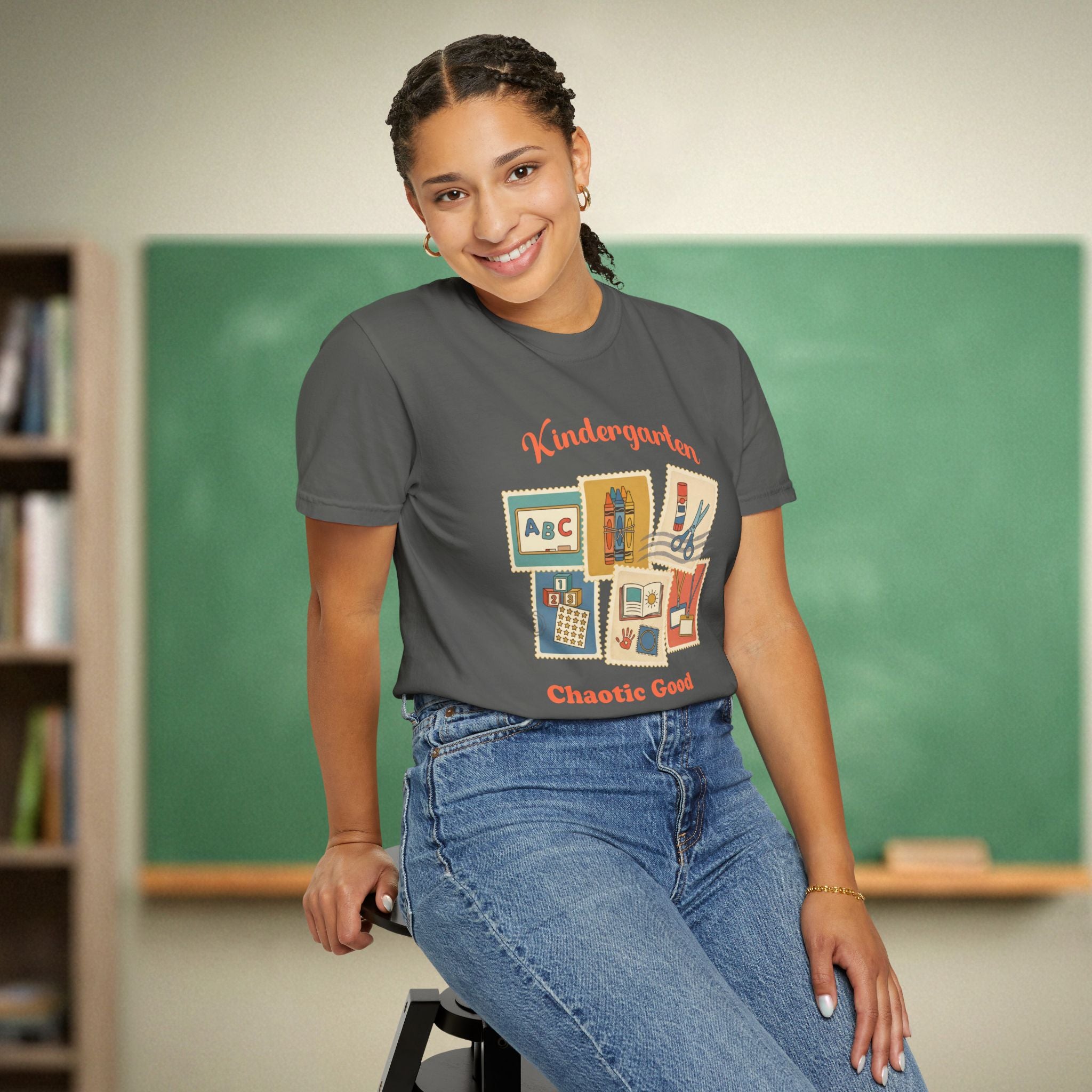 Kindergarten Chaotic Good | Kindergarten Teacher Shirt | Premium Comfort Colors 1717 Vintage Tee