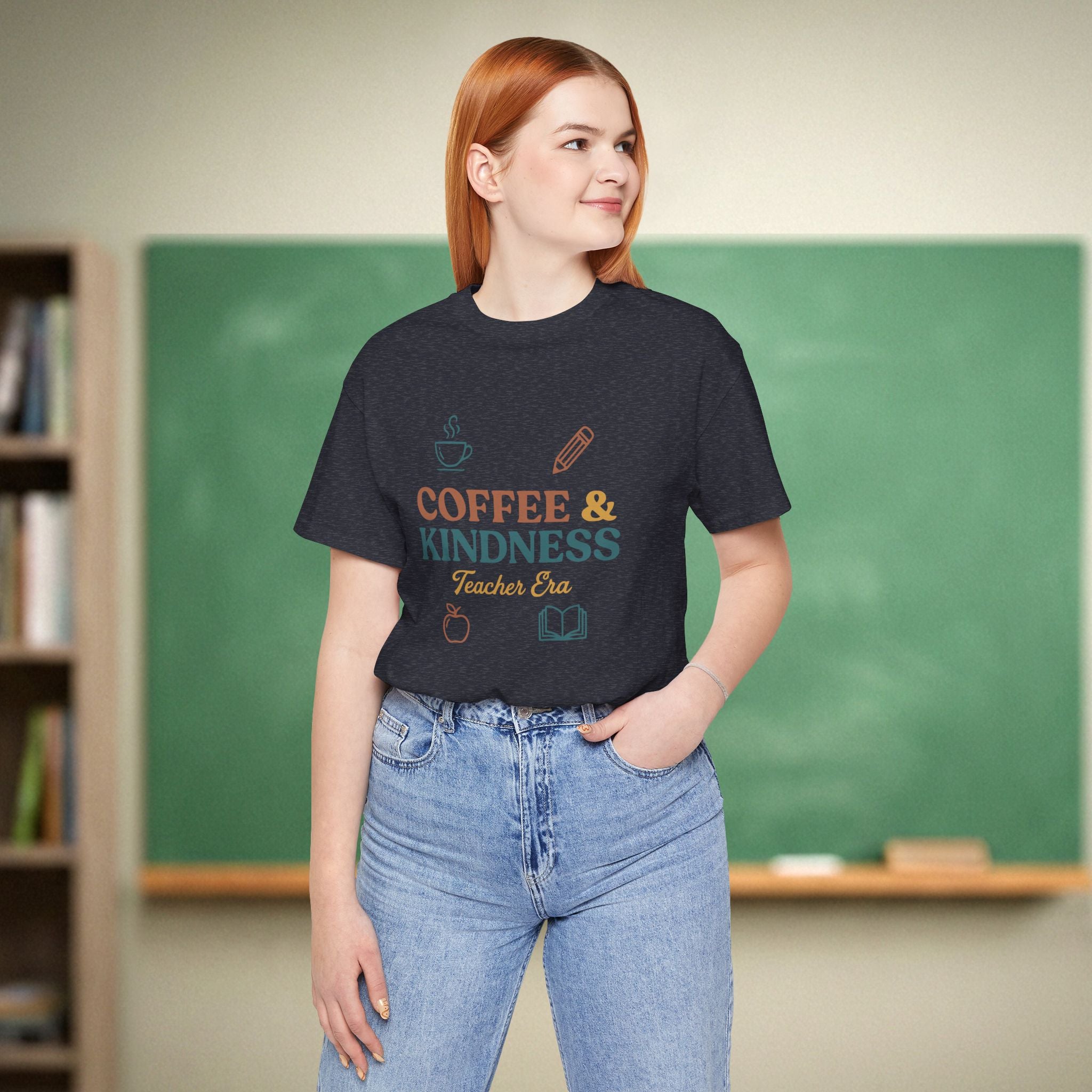 Coffee & Kindness Teacher Era | Coffee Lover Teacher Shirt | Bella Canvas 3001