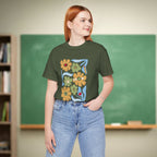 Teach Love Grow Inspire Floral Shirt | Retro Groovy Teacher Garden Tee | Aesthetic Teacher Gift | Bella Canvas 3001