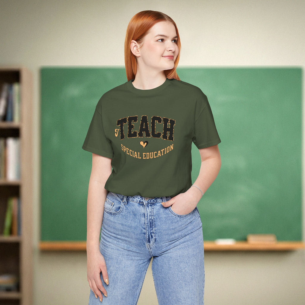 I Teach Special Education Shirt | Leopard Print Teacher Tee | SPED Teacher Appreciation Top