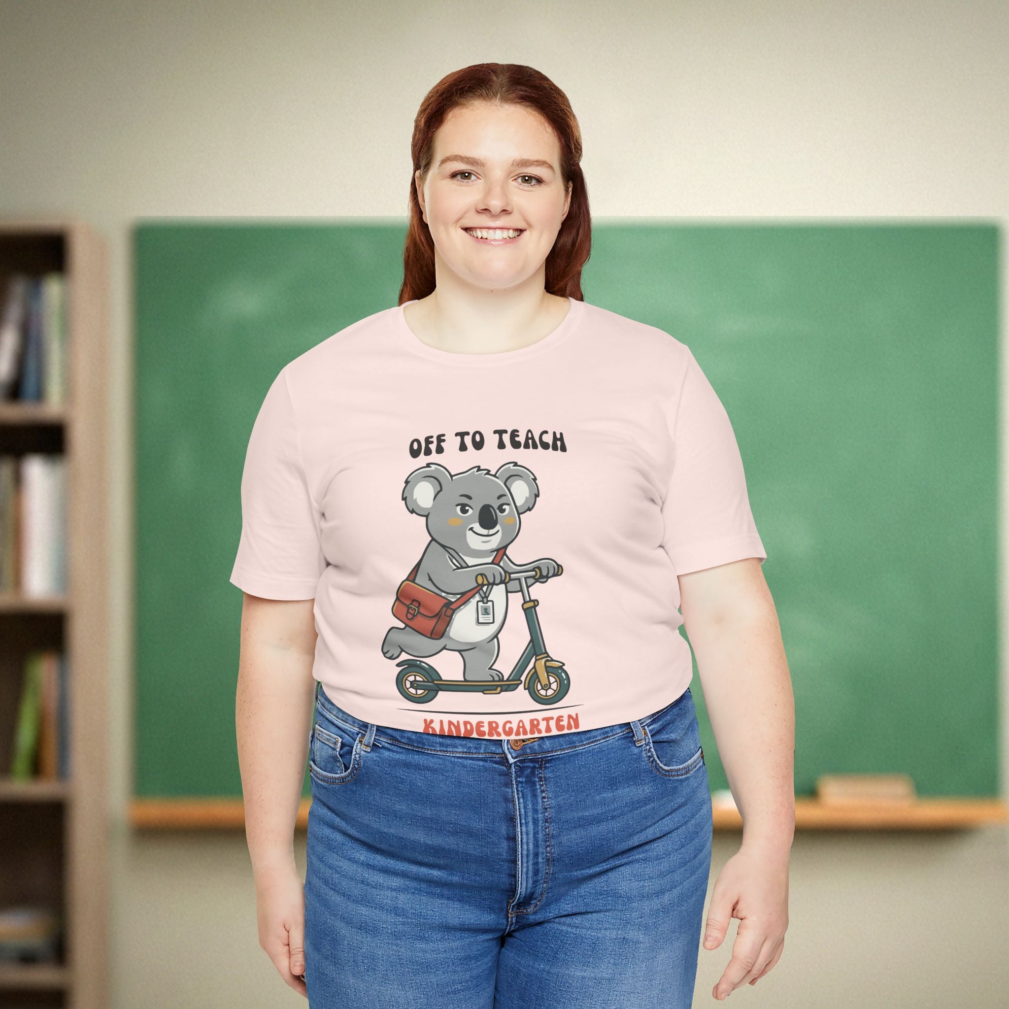 Off to Teach Koala Shirt | Cute Teacher Scooter Tee | Bella Canvas 3001