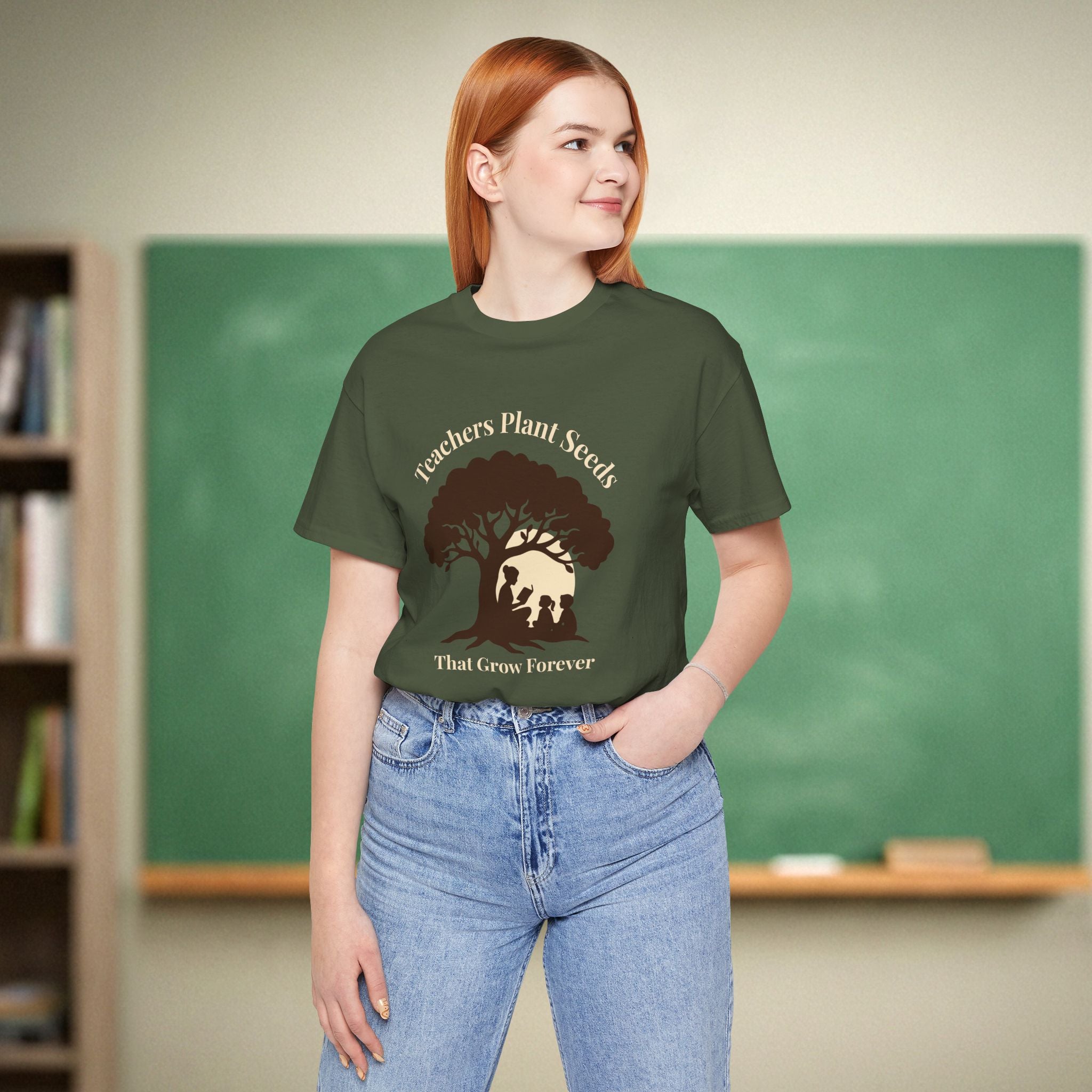 Teachers Plant Seeds That Grow Forever Shirt | Inspirational Teacher Gift Tee | Literacy & Growth
