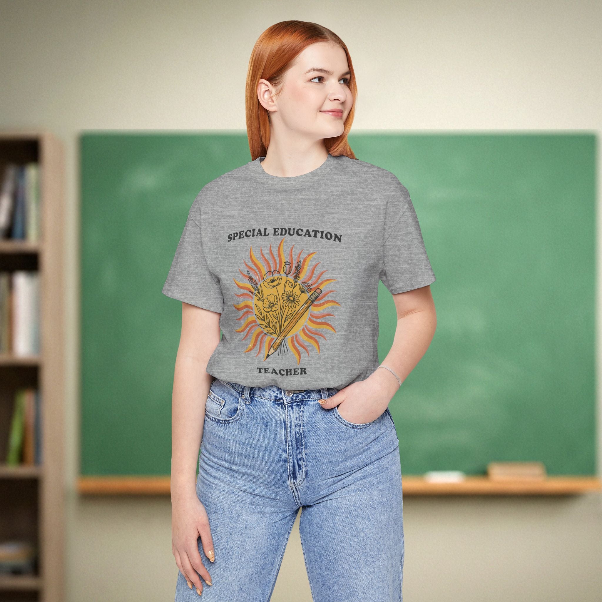 Special Education Teacher Sun Shirt | Retro SPED Sunshine Tee | Bella Canvas 3001